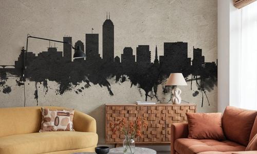 Indianapolis Indiana Skyline Concrete