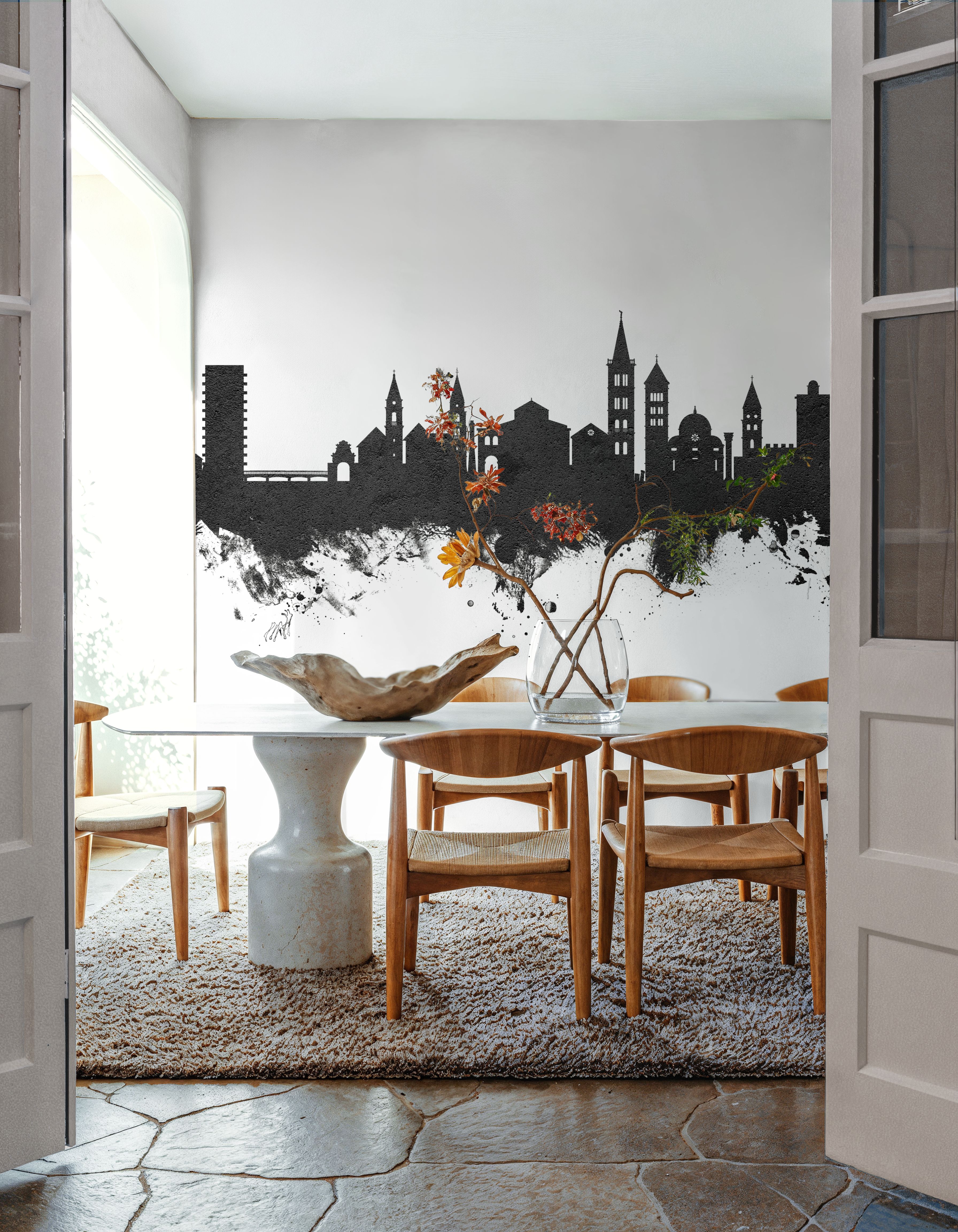 Zadar Croatia Skyline Black & White