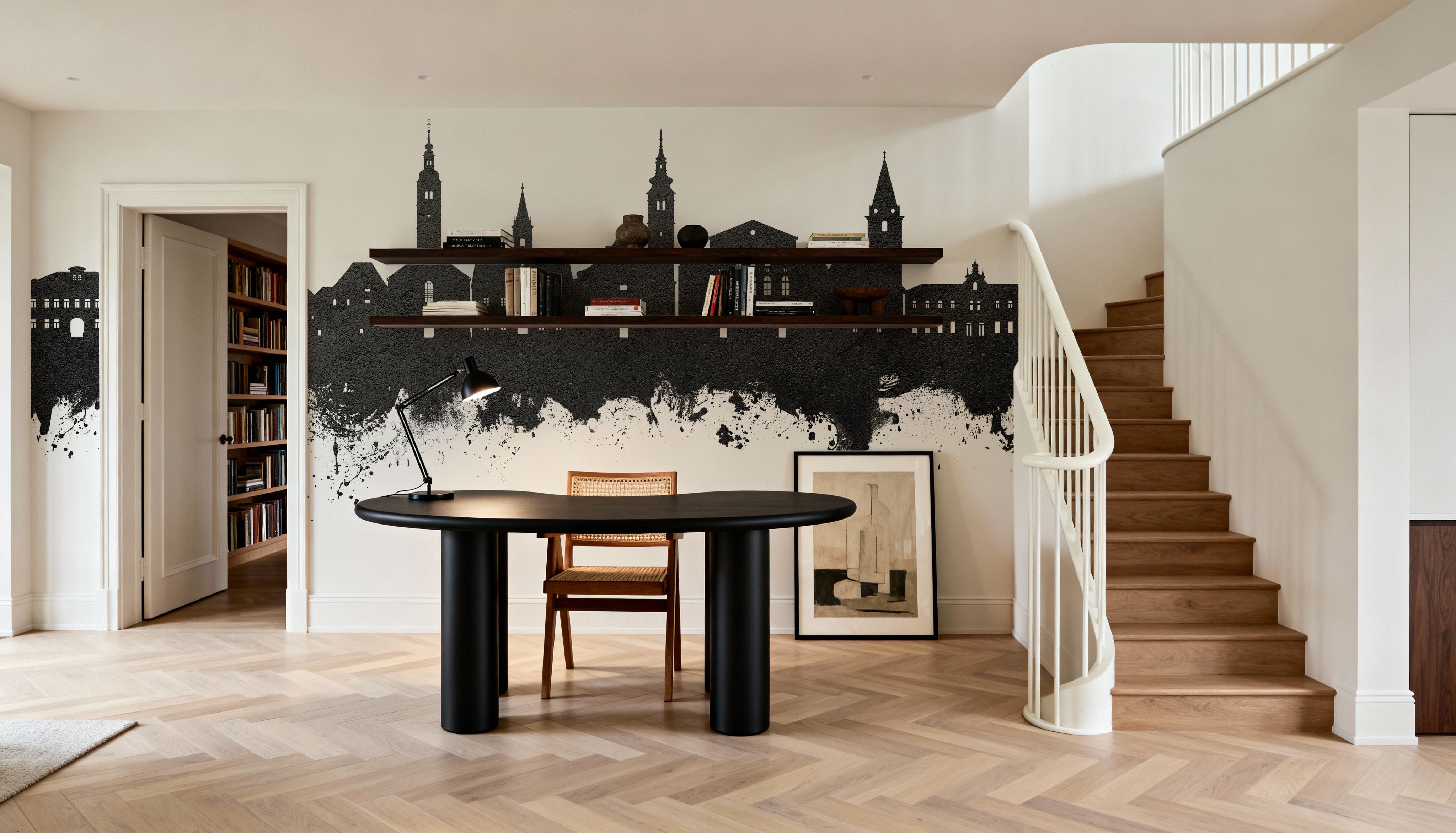 Varaždin Croatia Skyline Black & White