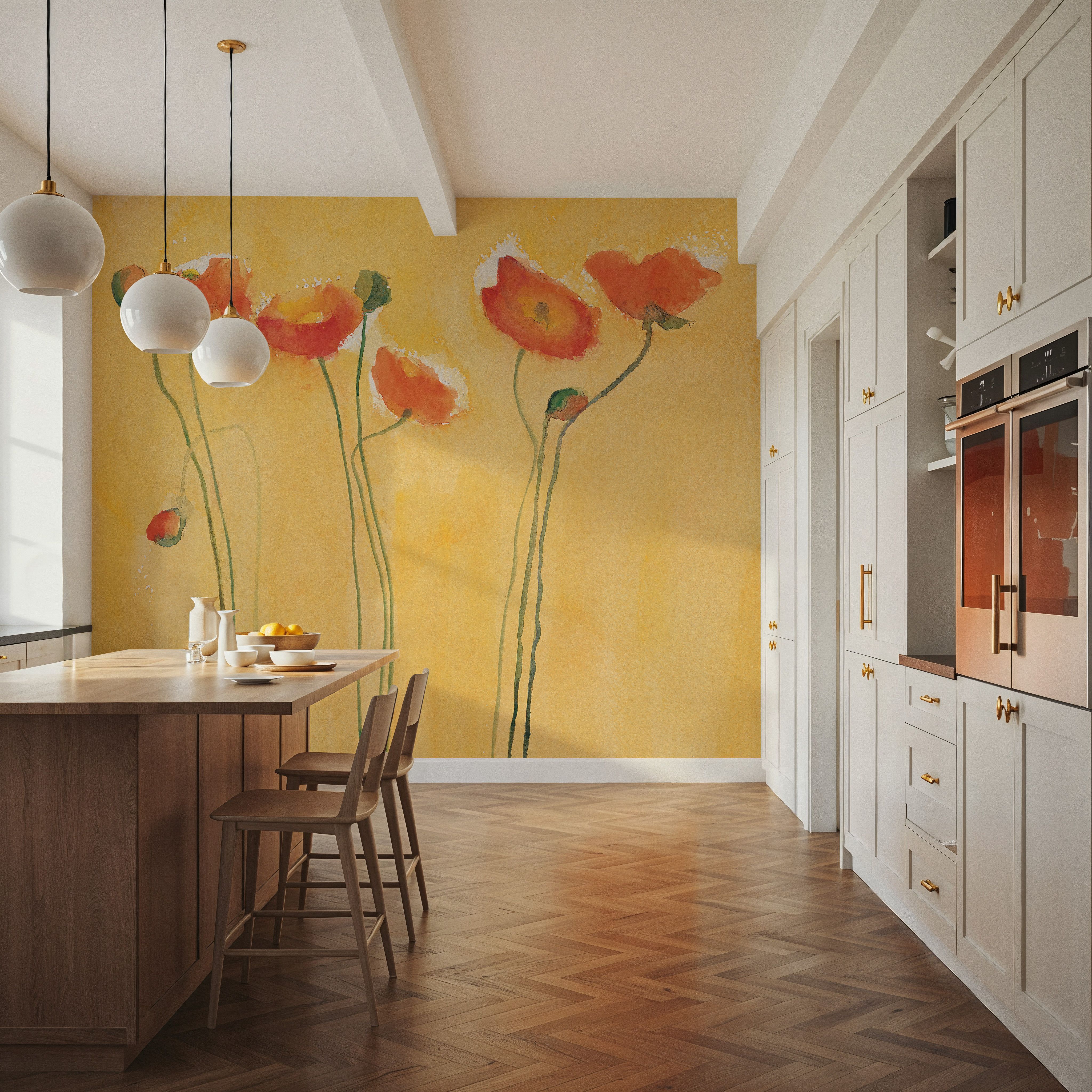 Cadmium Orange Poppies
