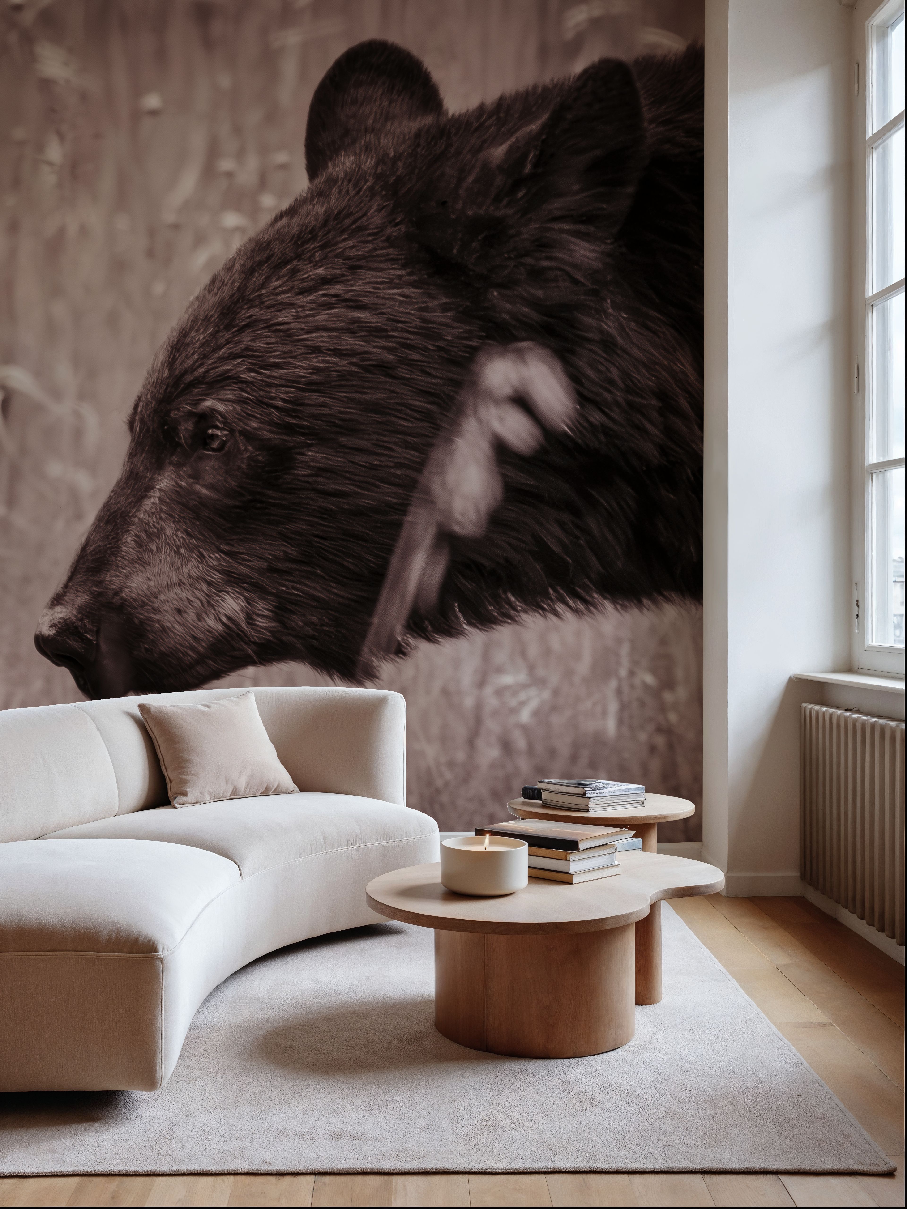 Black Bear in British Columbia Sepia Tones