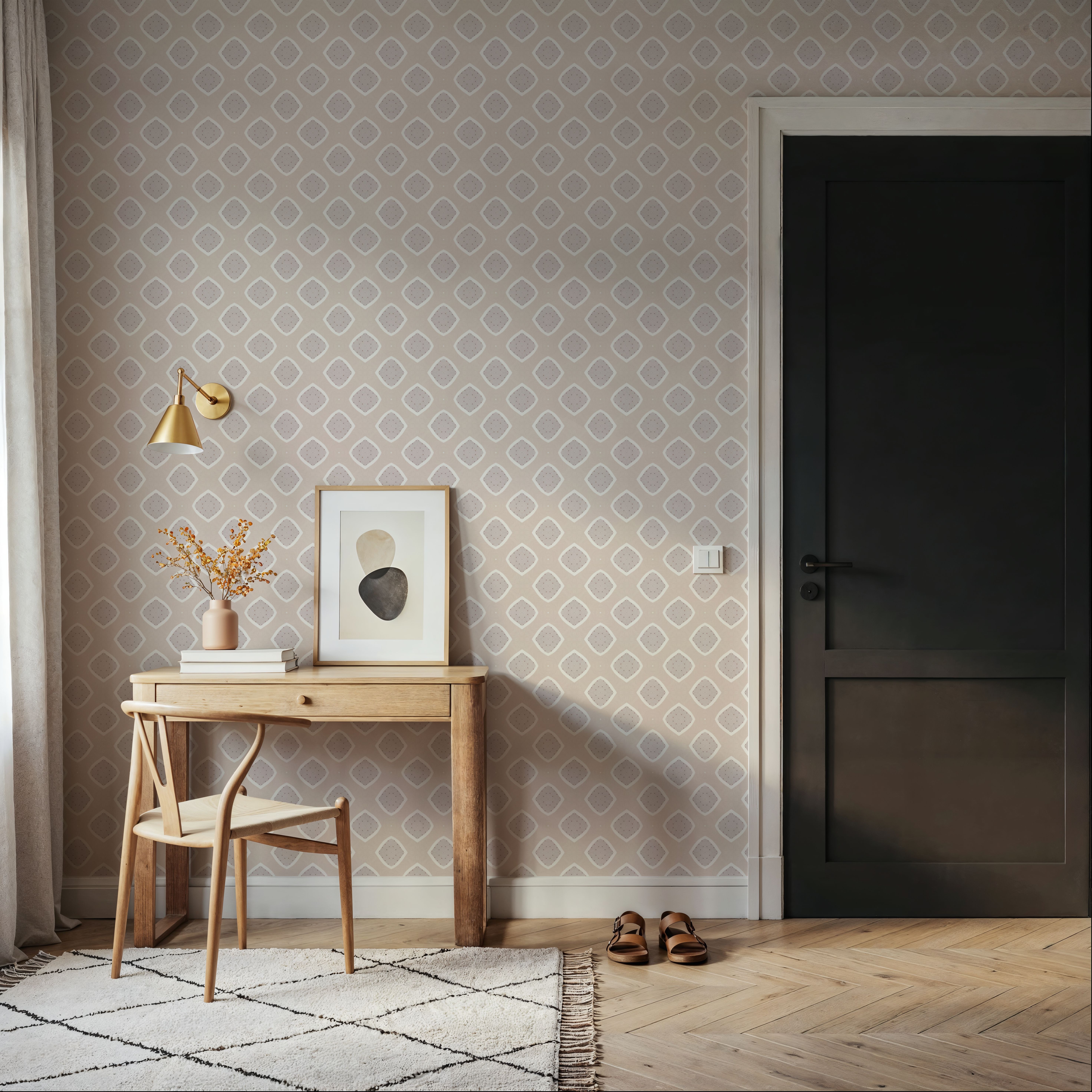 Zelij Squares On Beige