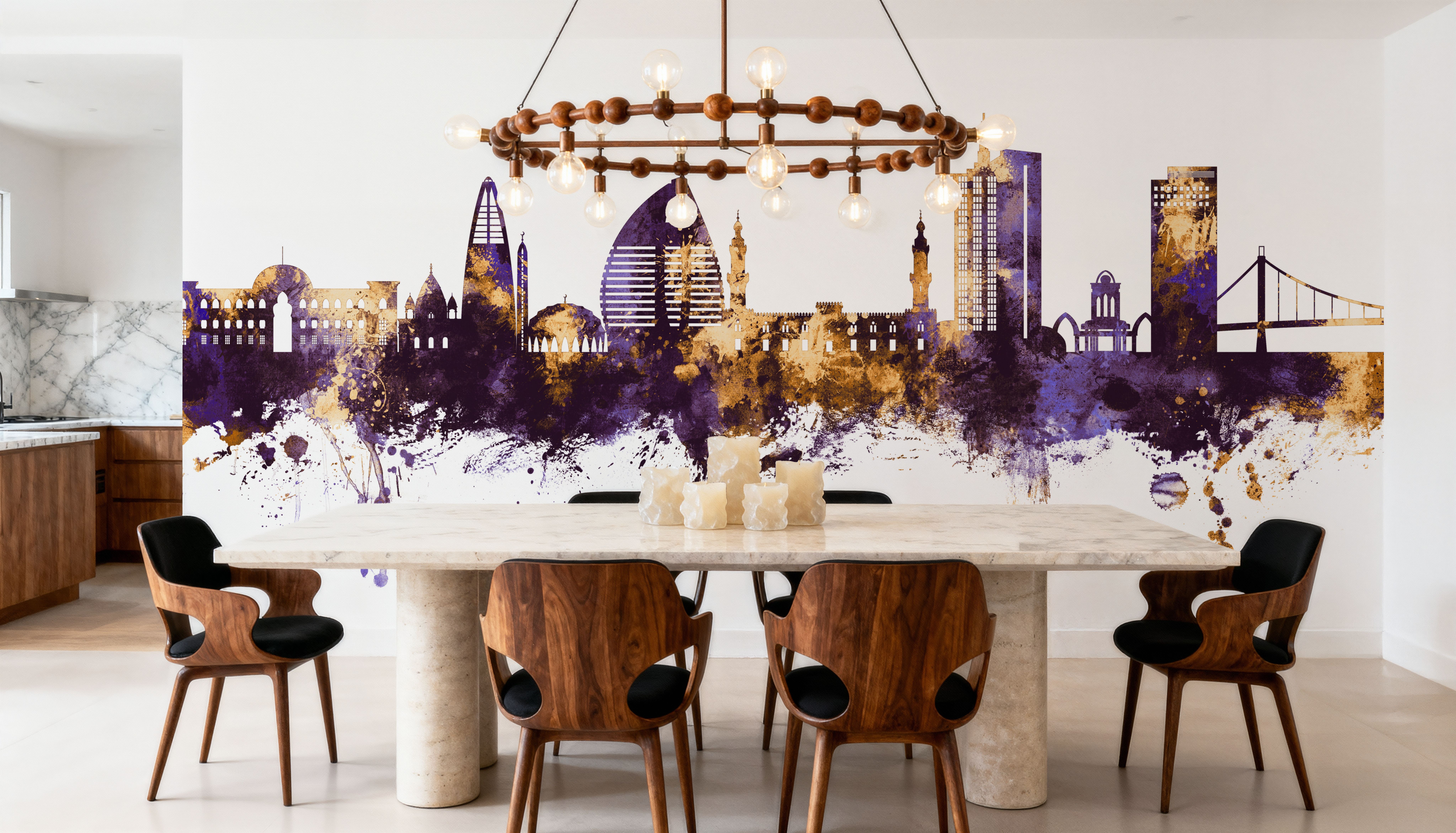 Khartoum Sudan Skyline Purple & Gold