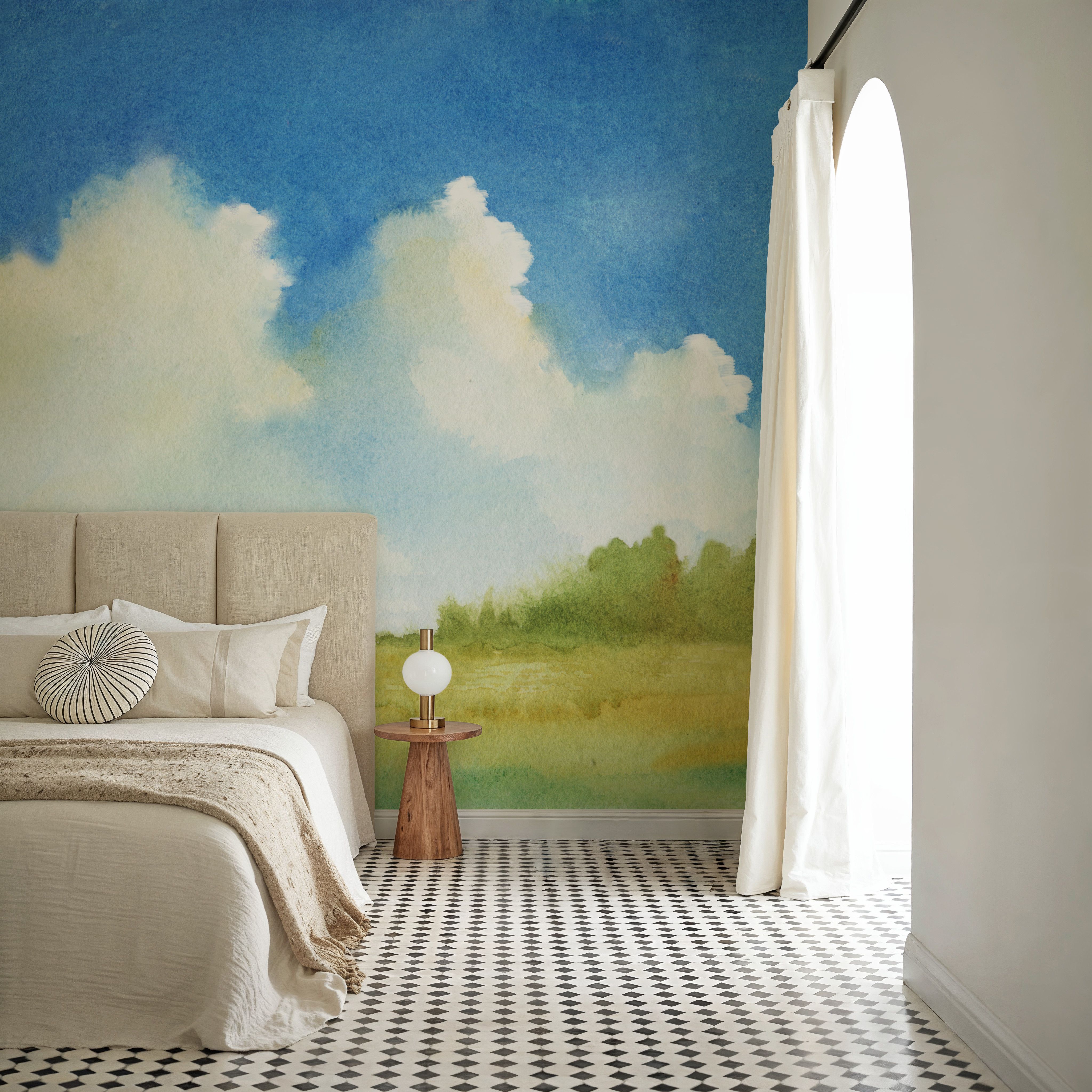 Cloudy Landscape Painting