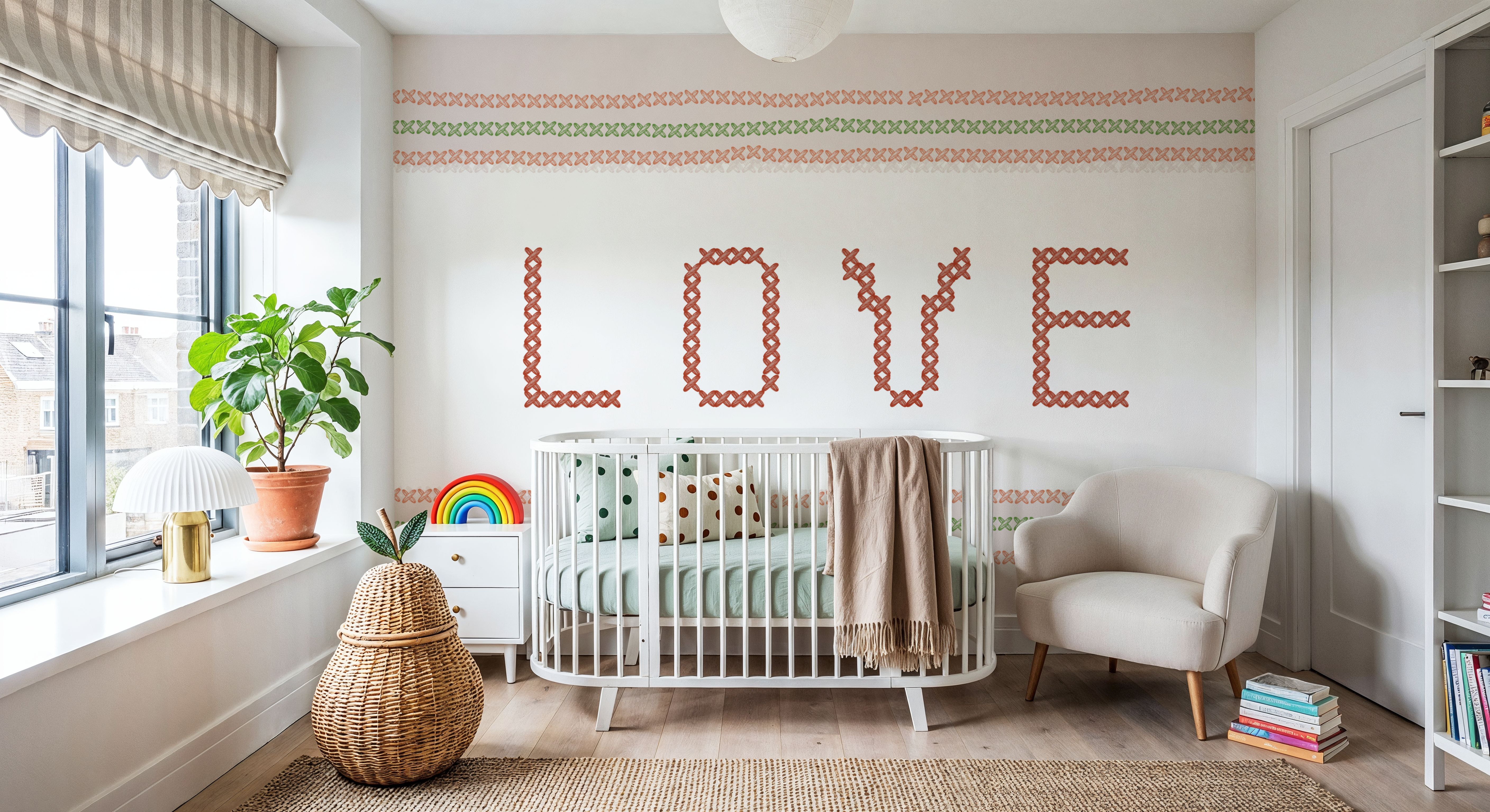 Love Cross Stitch, Tapeten