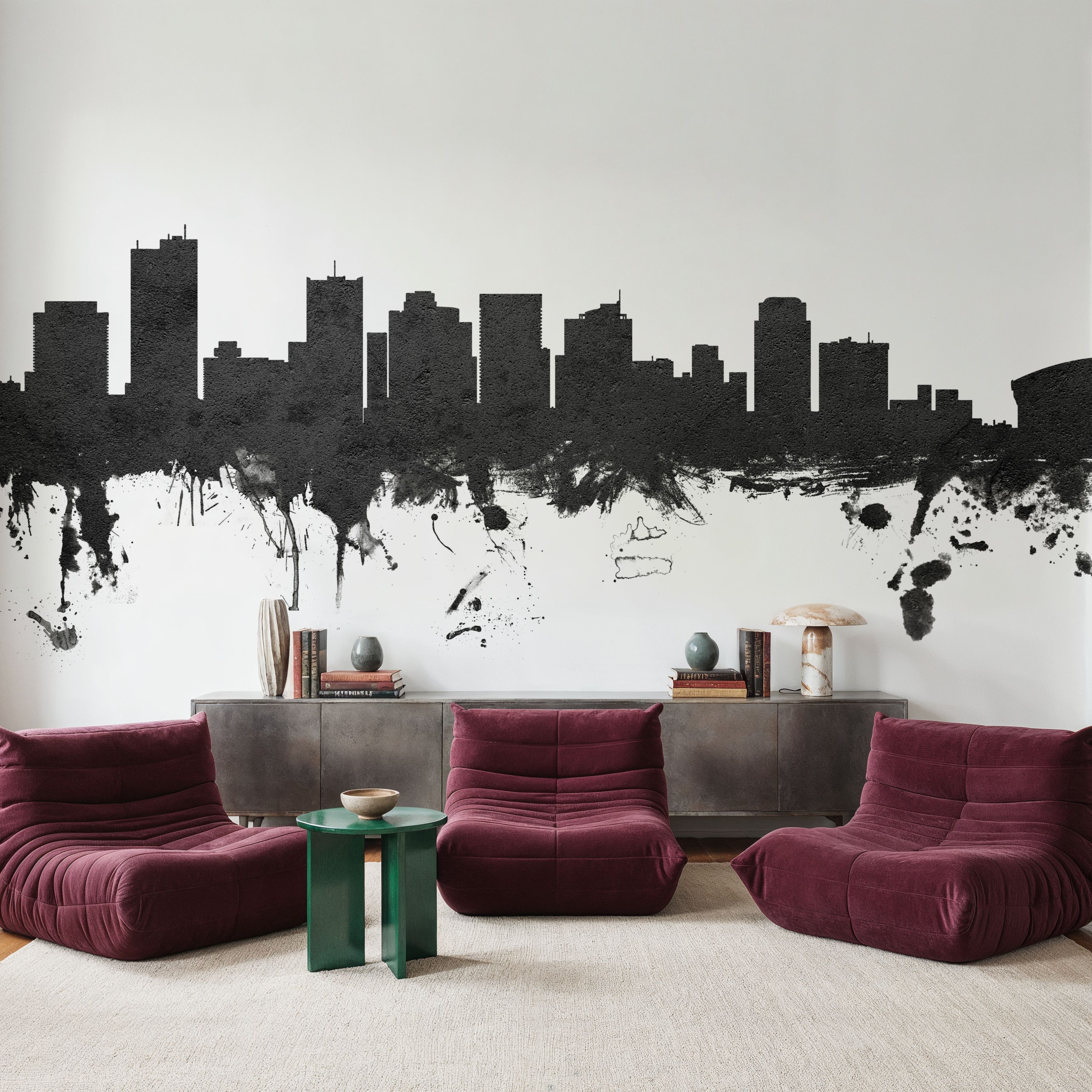 Phoenix Skyline Black & White