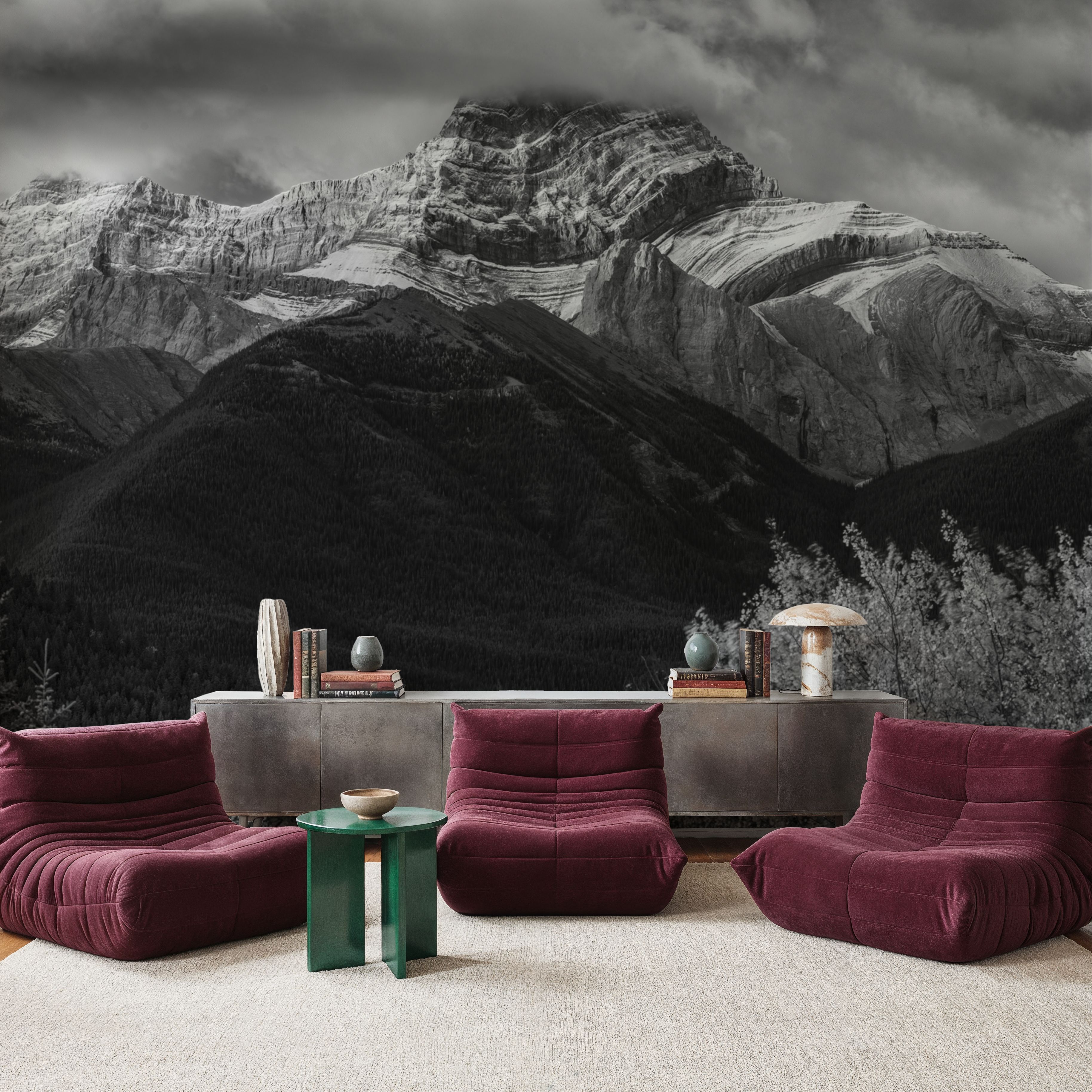 Mount Lougheed BW, Wallpaper