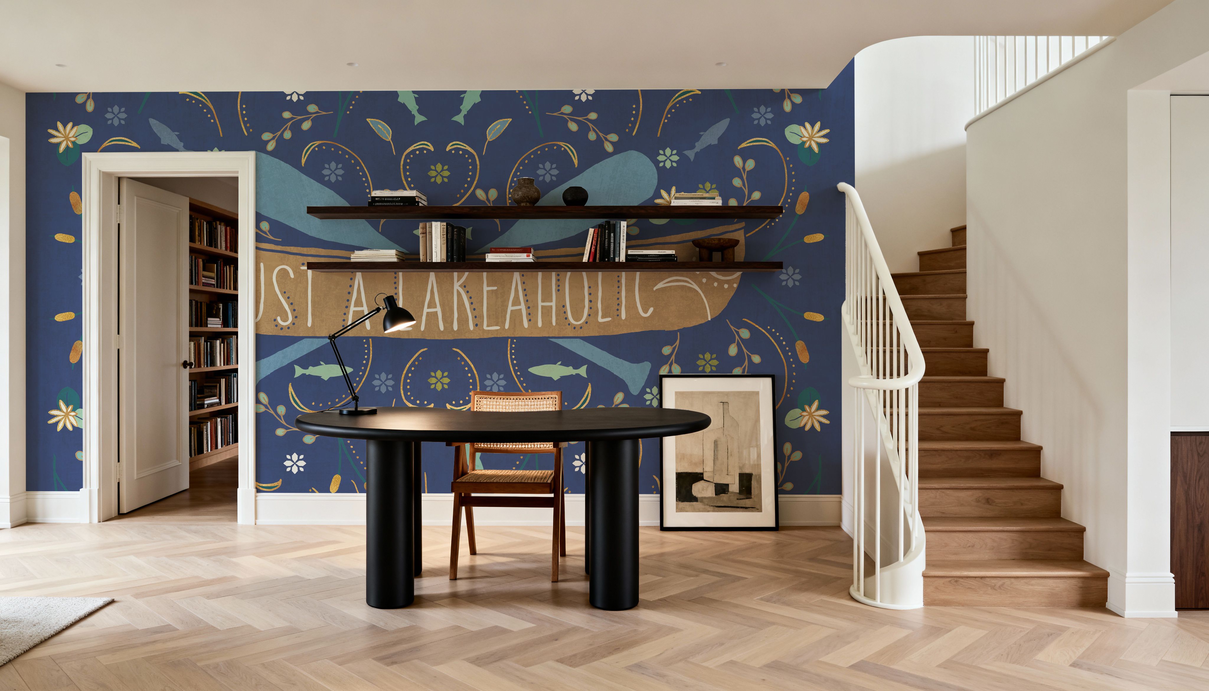 Otomi Lake I Dark, Behang