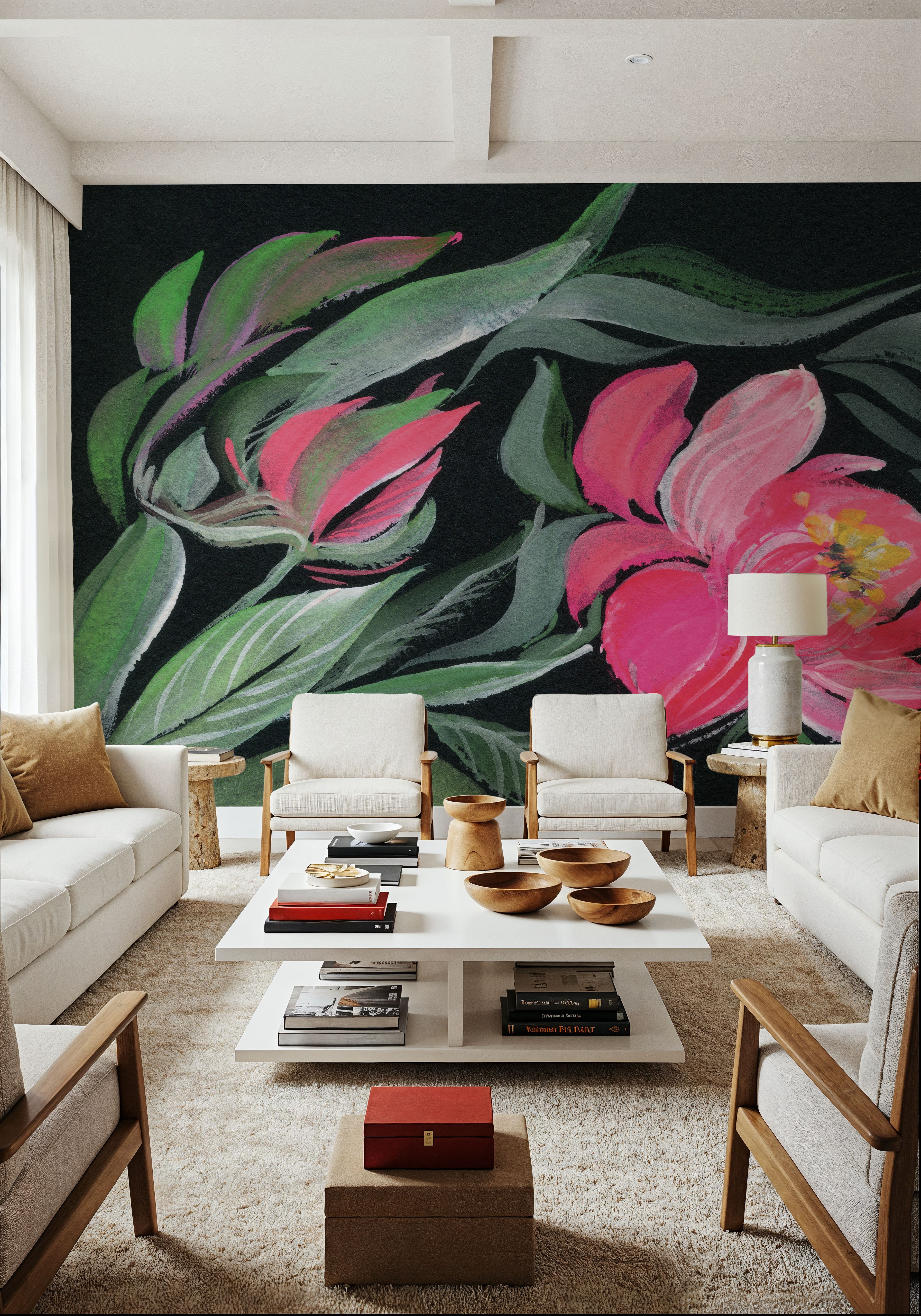 Peony on Black