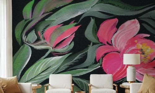Peony on Black