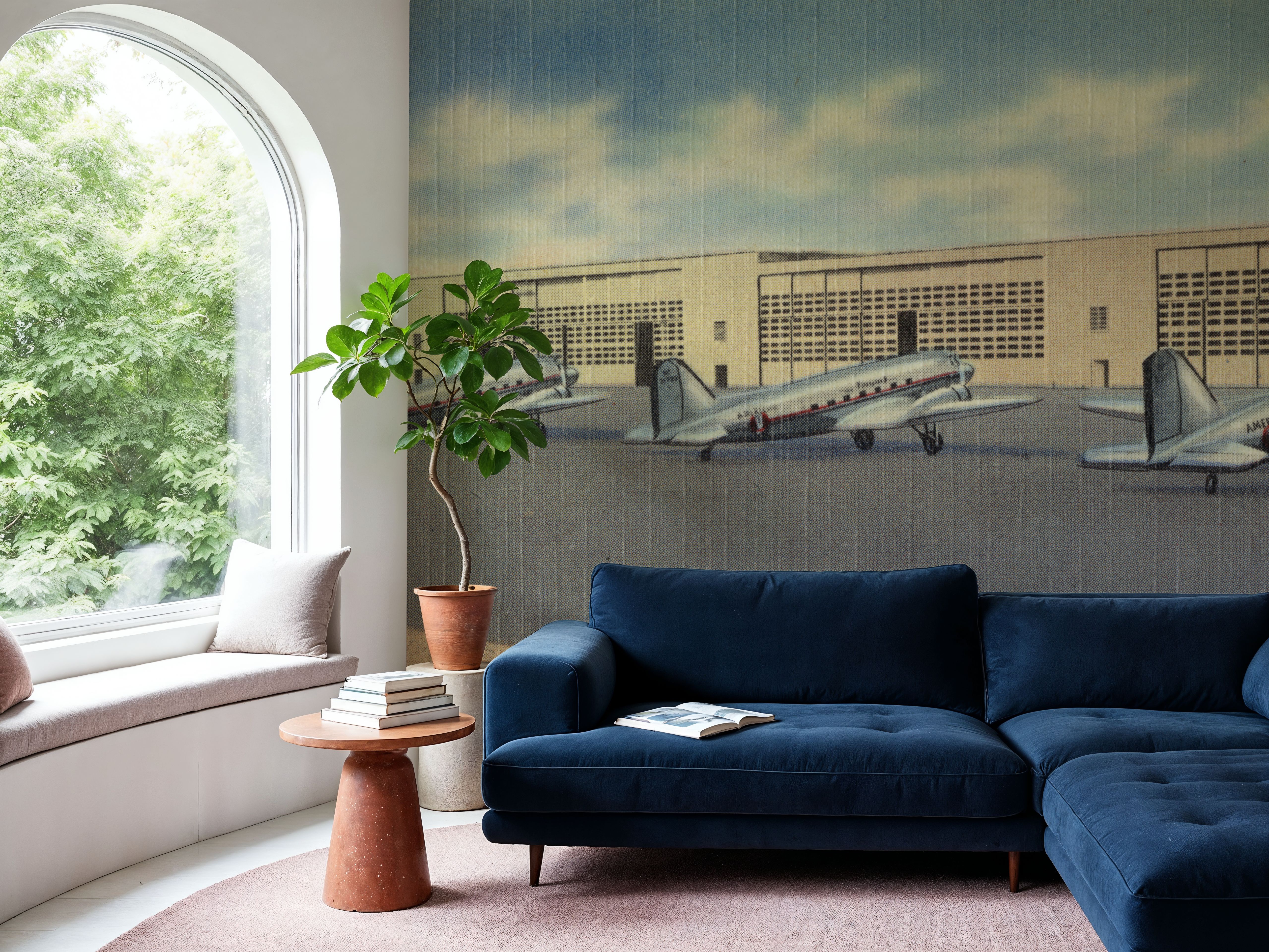 Greetings from American Airport - Screenprint Postcard