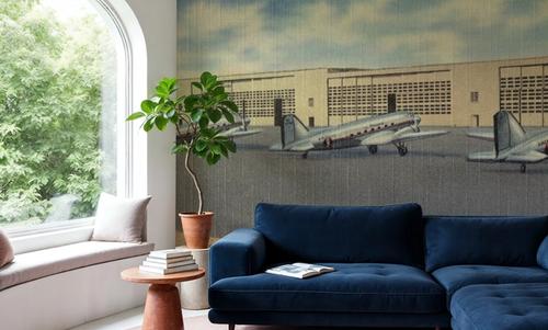 Greetings from American Airport - Screenprint Postcard