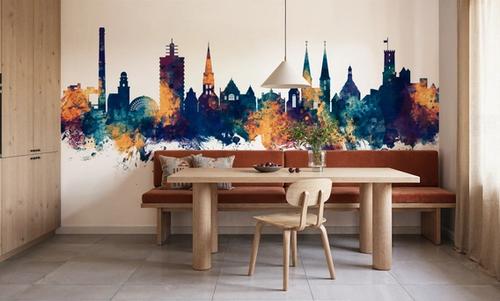 Bielefeld Germany Skyline Blue & Bronze