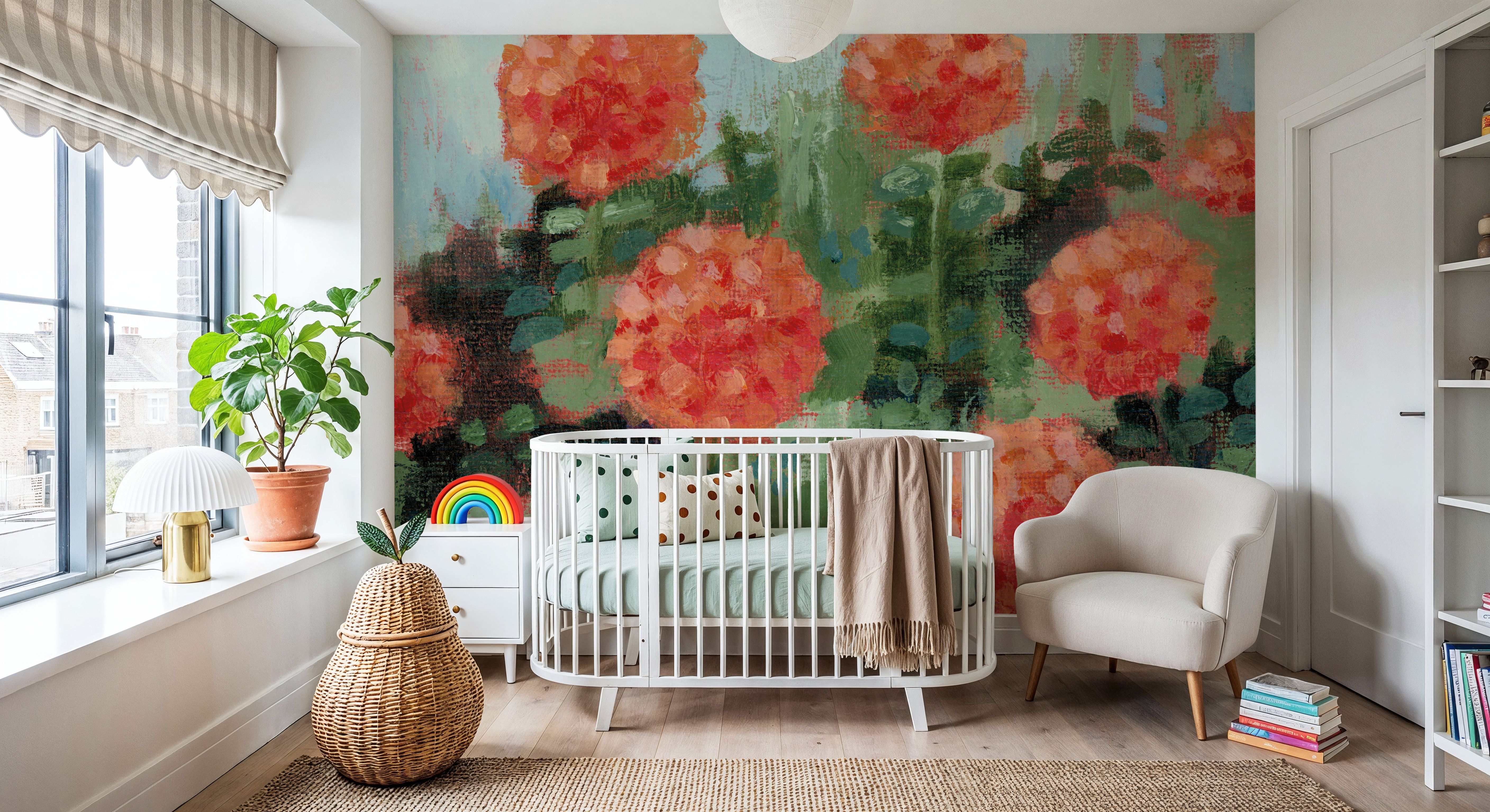 Rosy Mums, Tapet