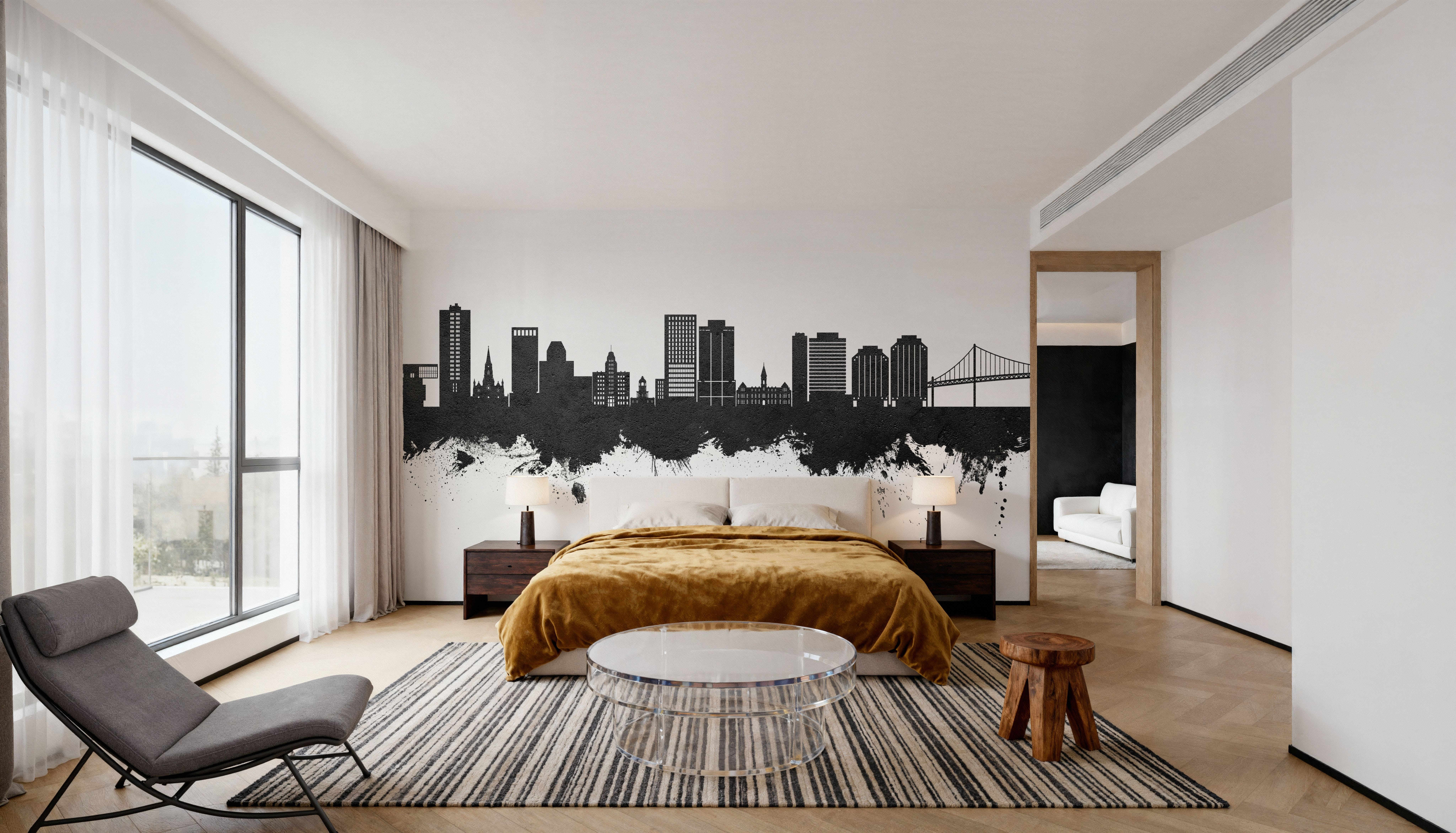 Halifax Canada Skyline Black & White, Wallpaper