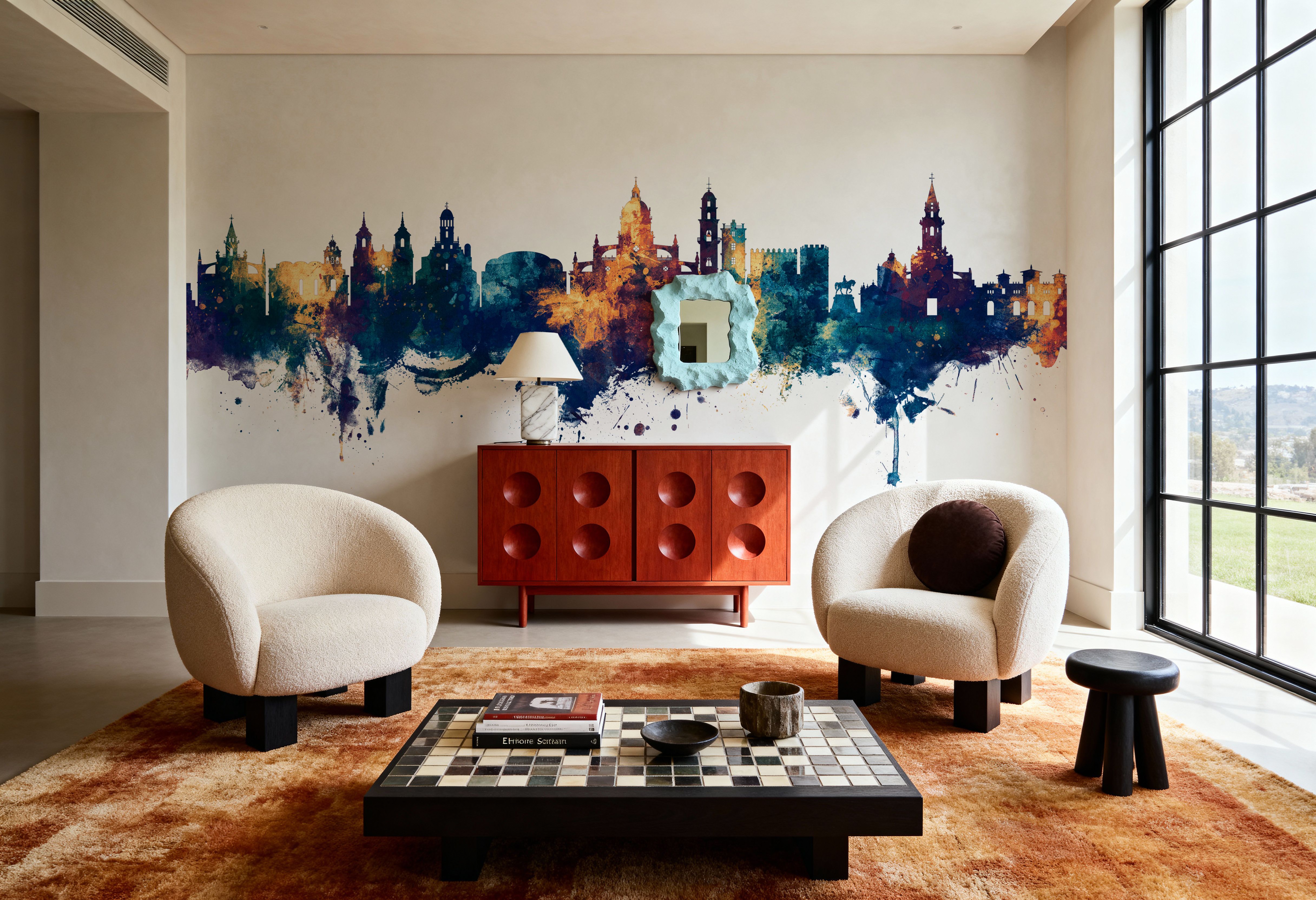 Jerez Spain Skyline Blue & Bronze