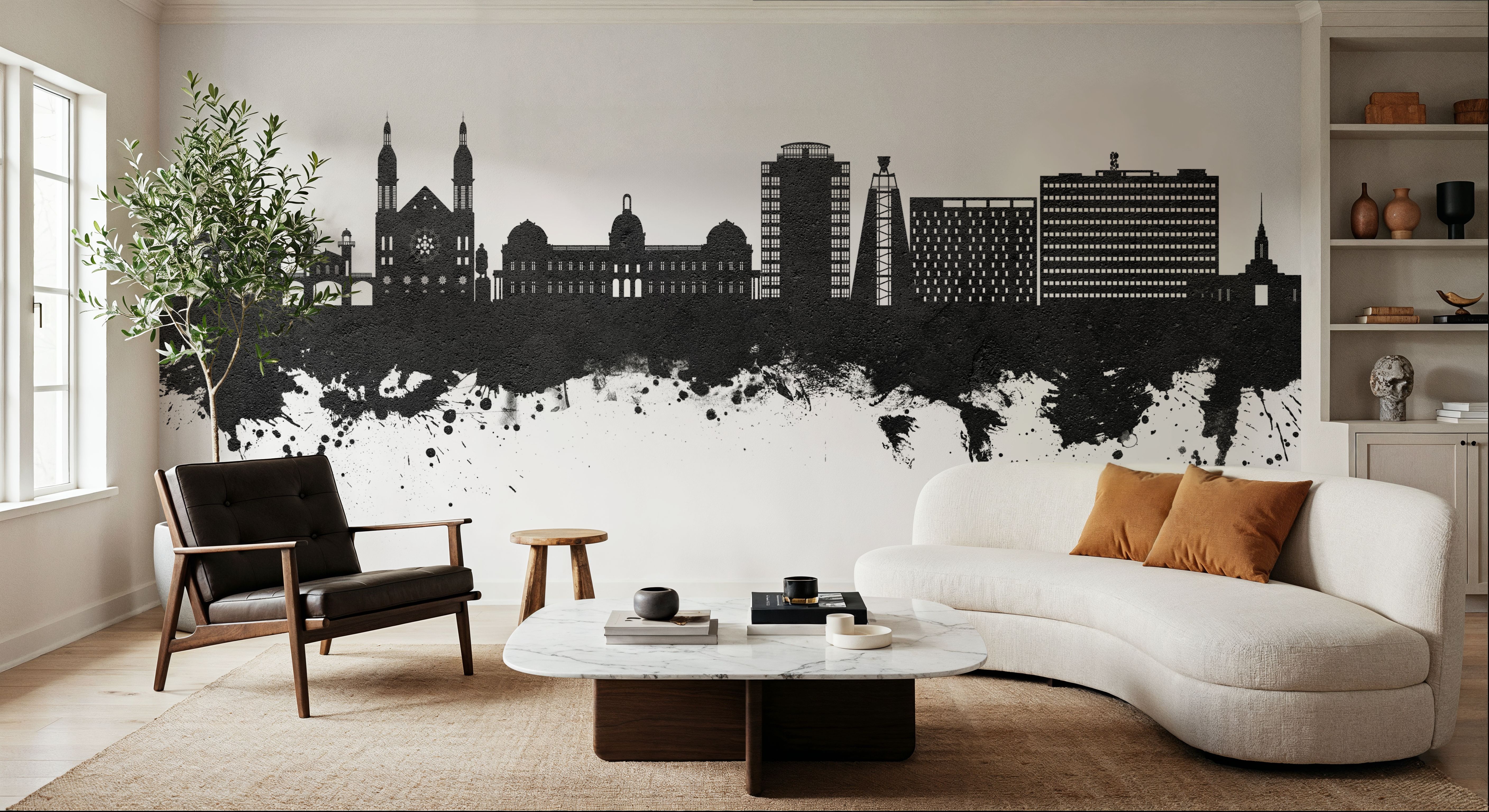 Port-au-Prince Haiti Skyline Black & White