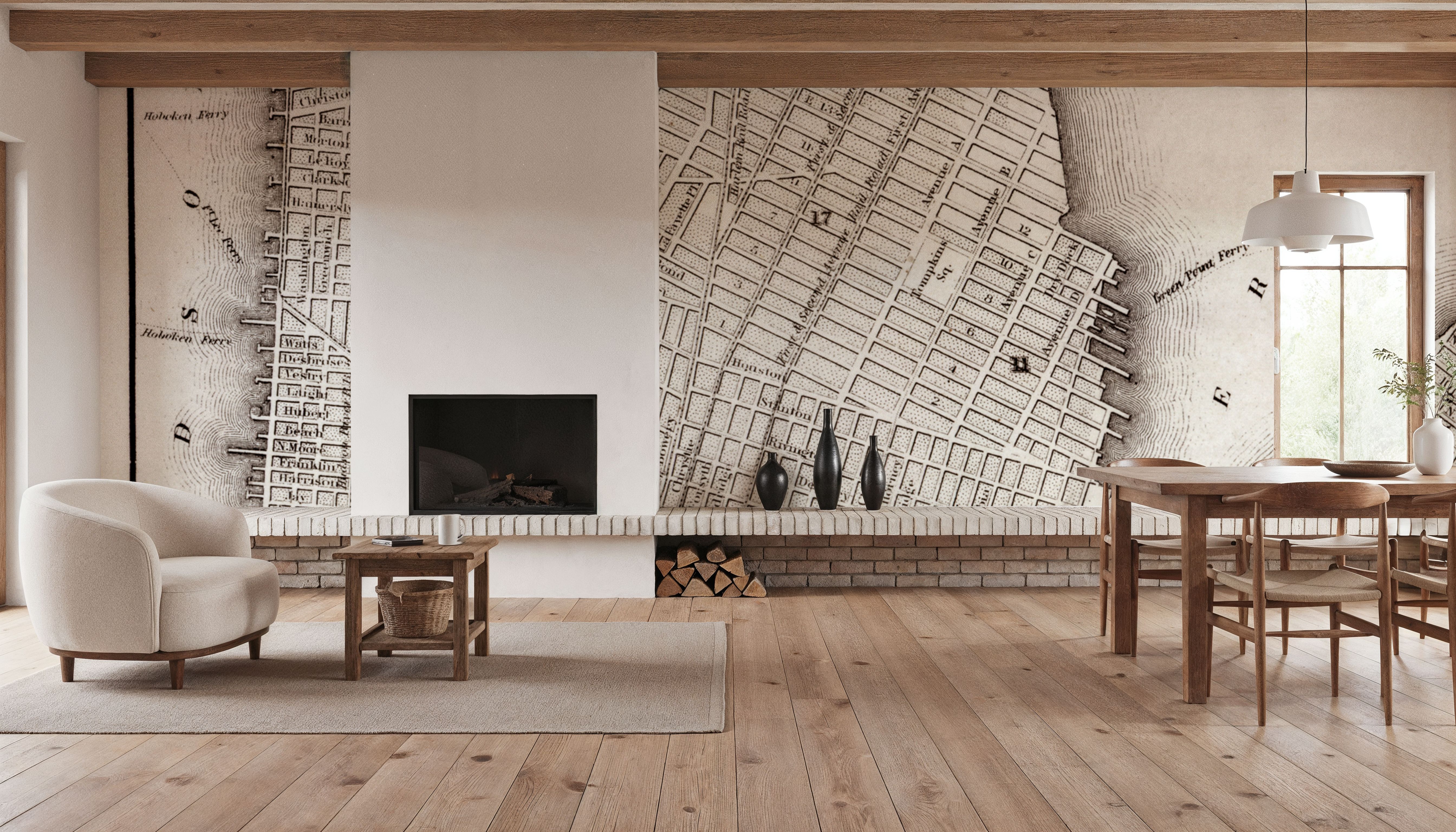 Manhattan 1850, Carte da parati