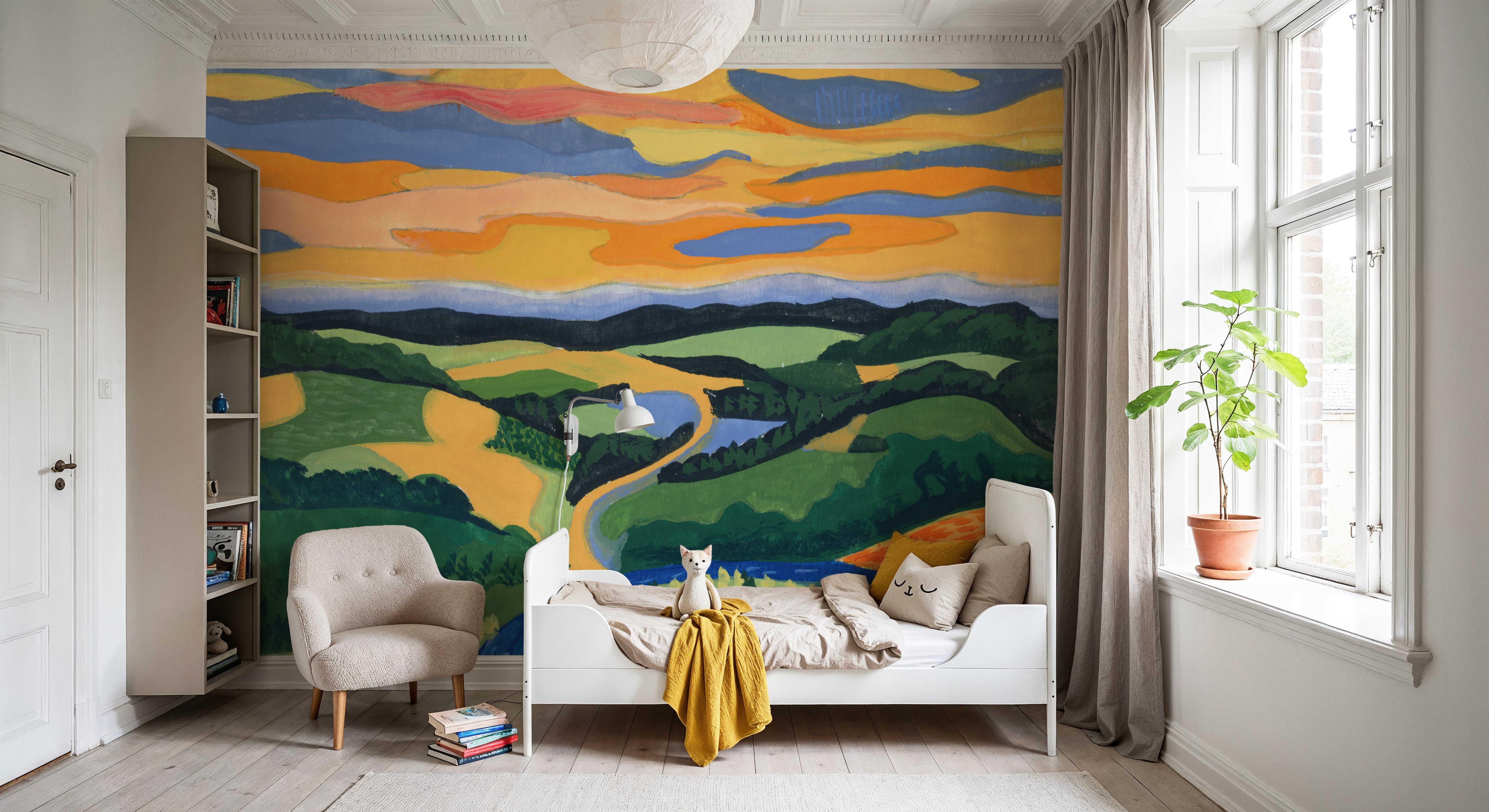 Sunset Over Rolling Hills