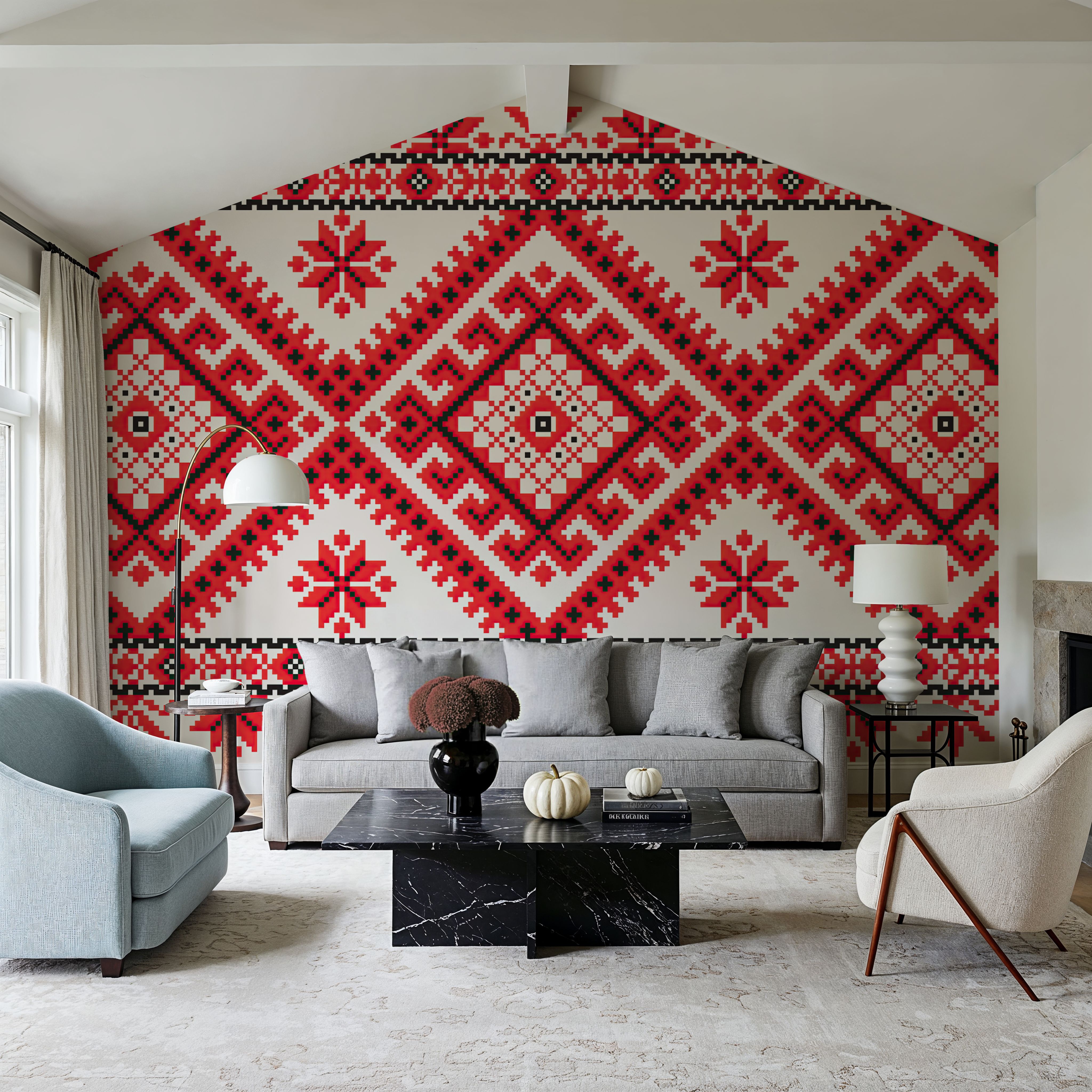 Pixel Embroidery Red