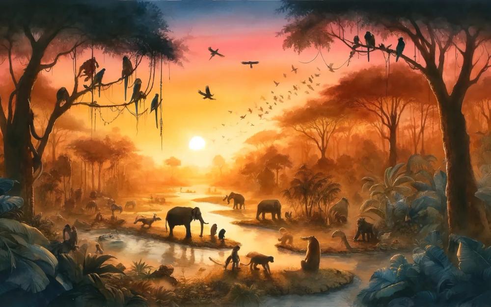 Twilight Serenity in the Jungle Abode