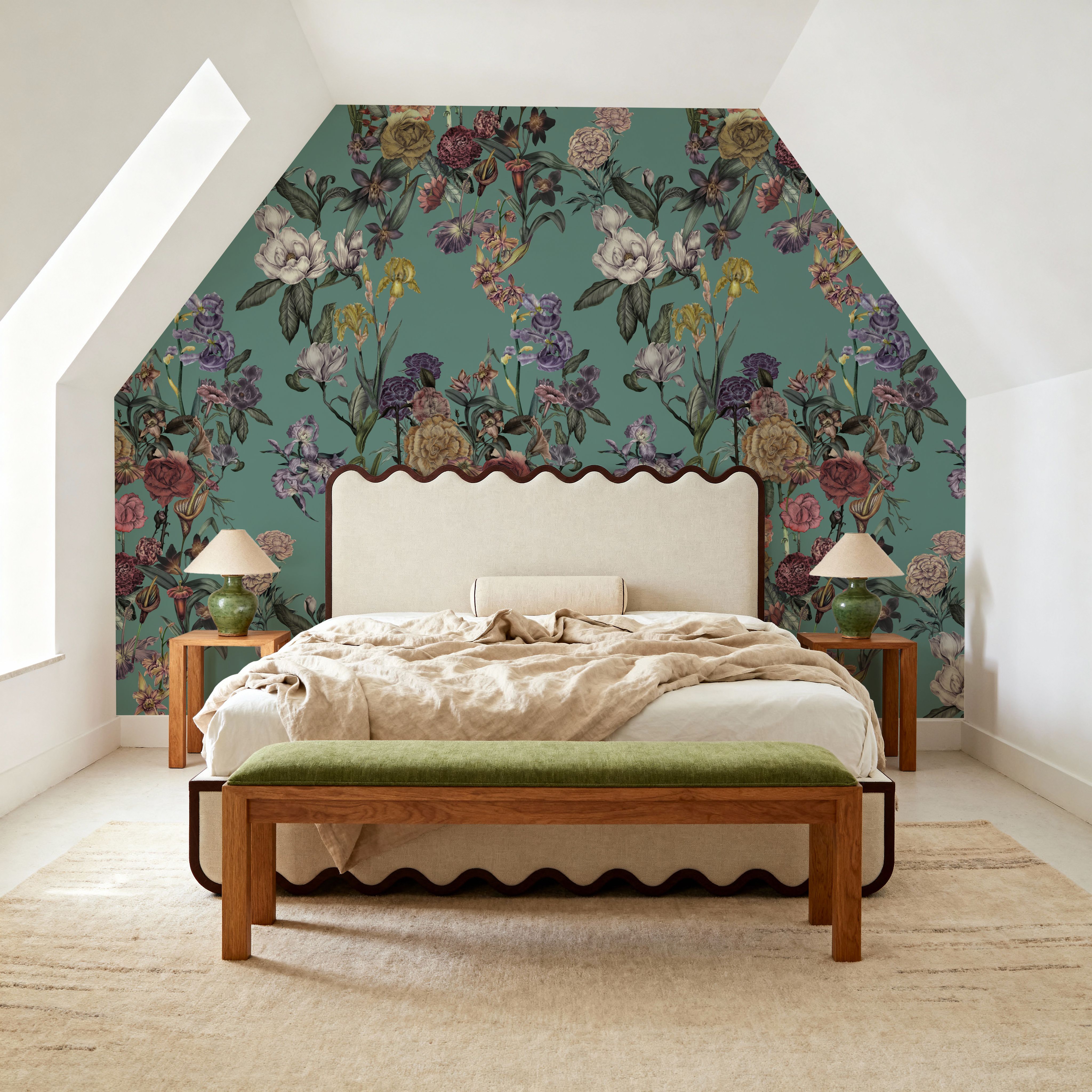 Floral Gaze, Turquoise