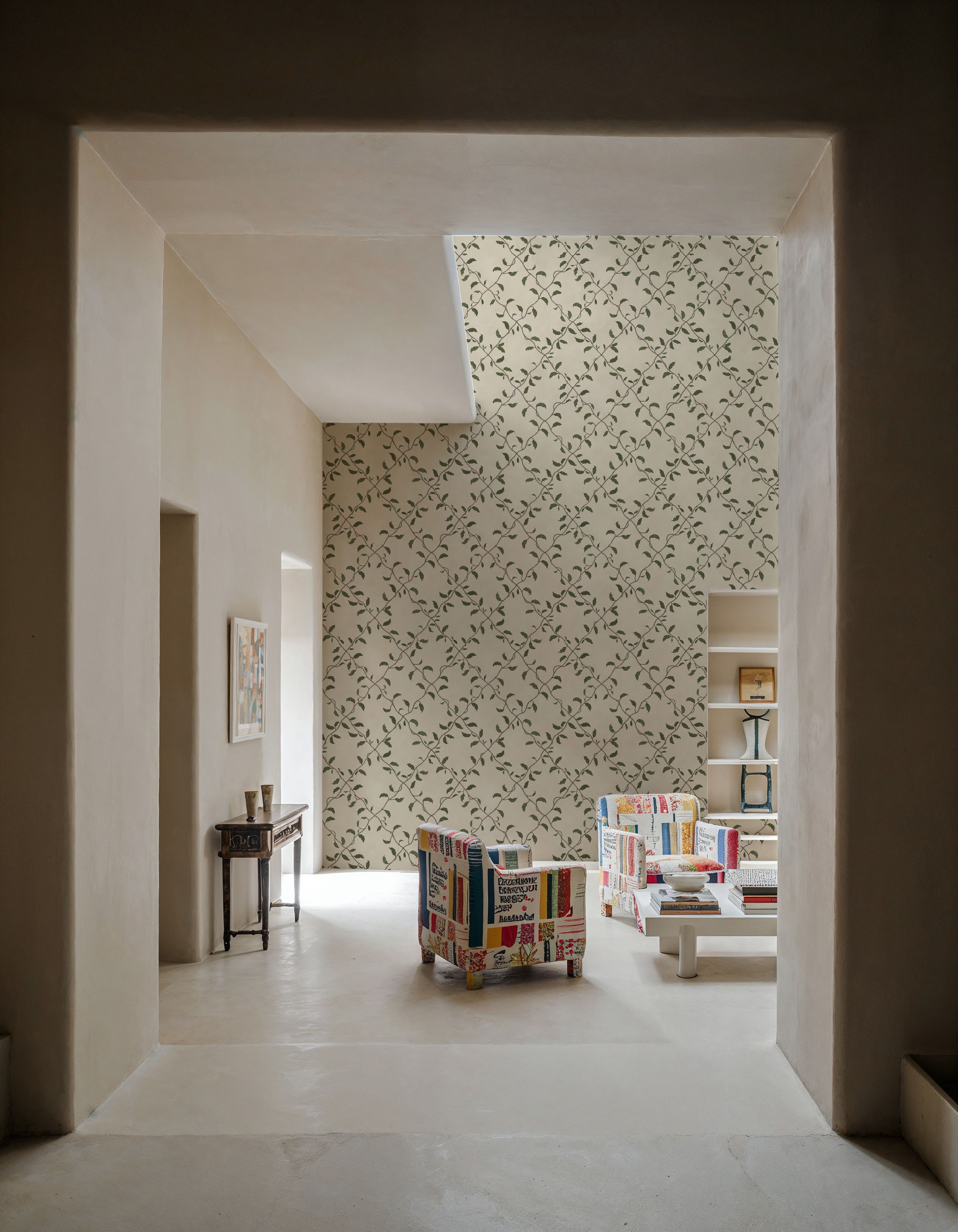 Emerald Trellis, Light Beige