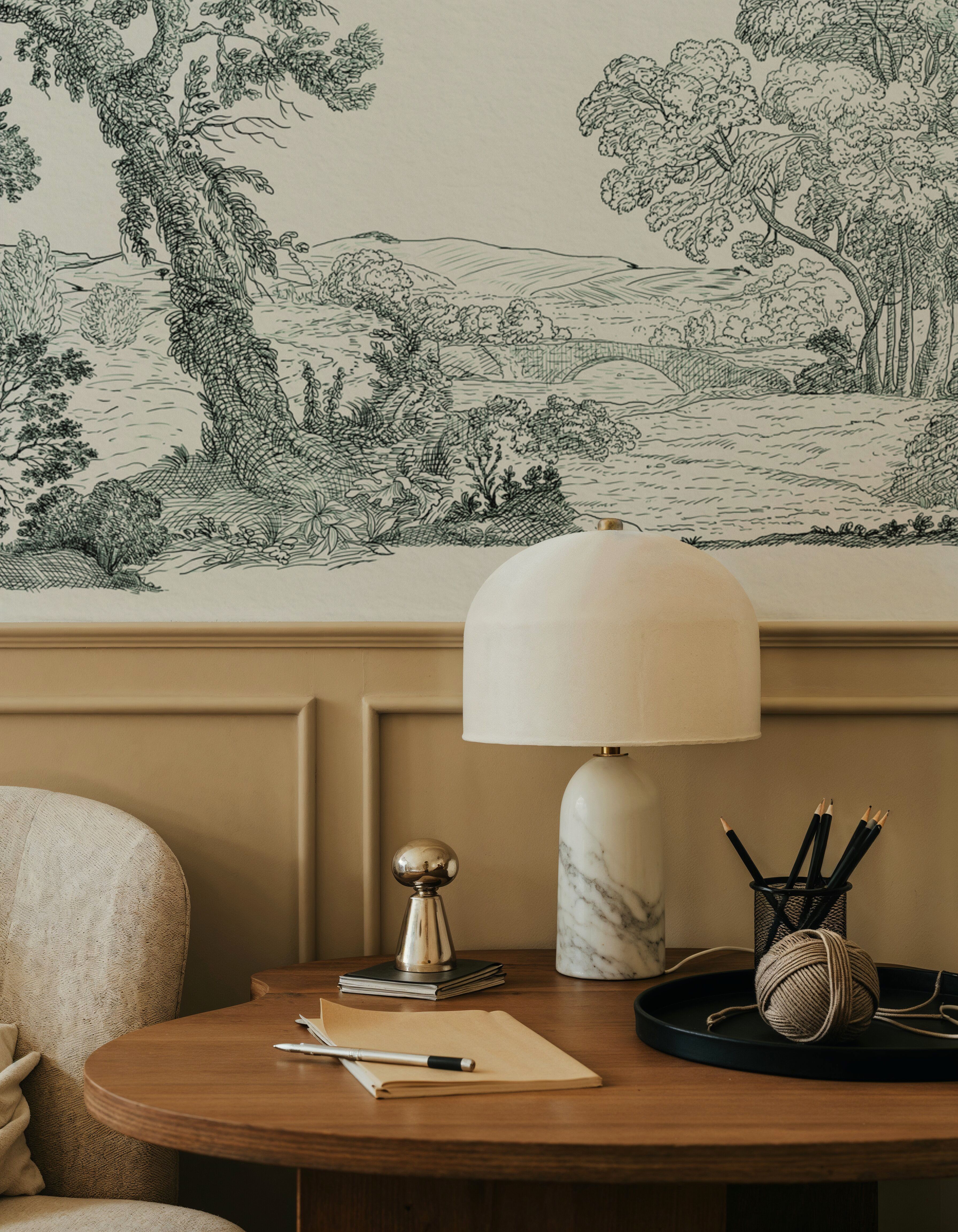 French Landscape, Forest Green