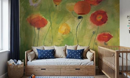 Poppies in Light Breeze