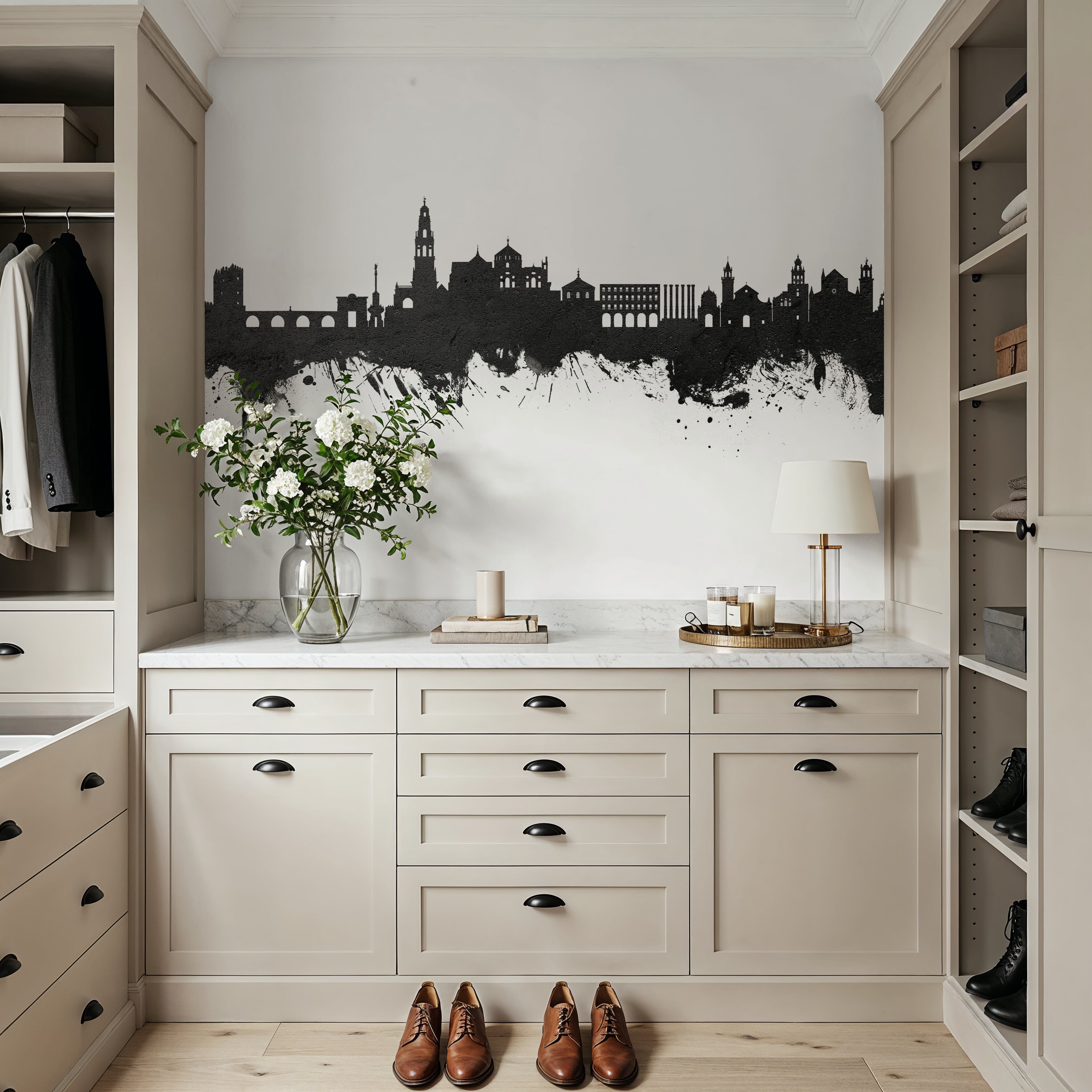 Córdoba Spain Skyline Black & White