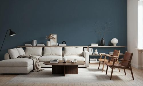 Faux Sand Stucco Finish, Aegean Blue