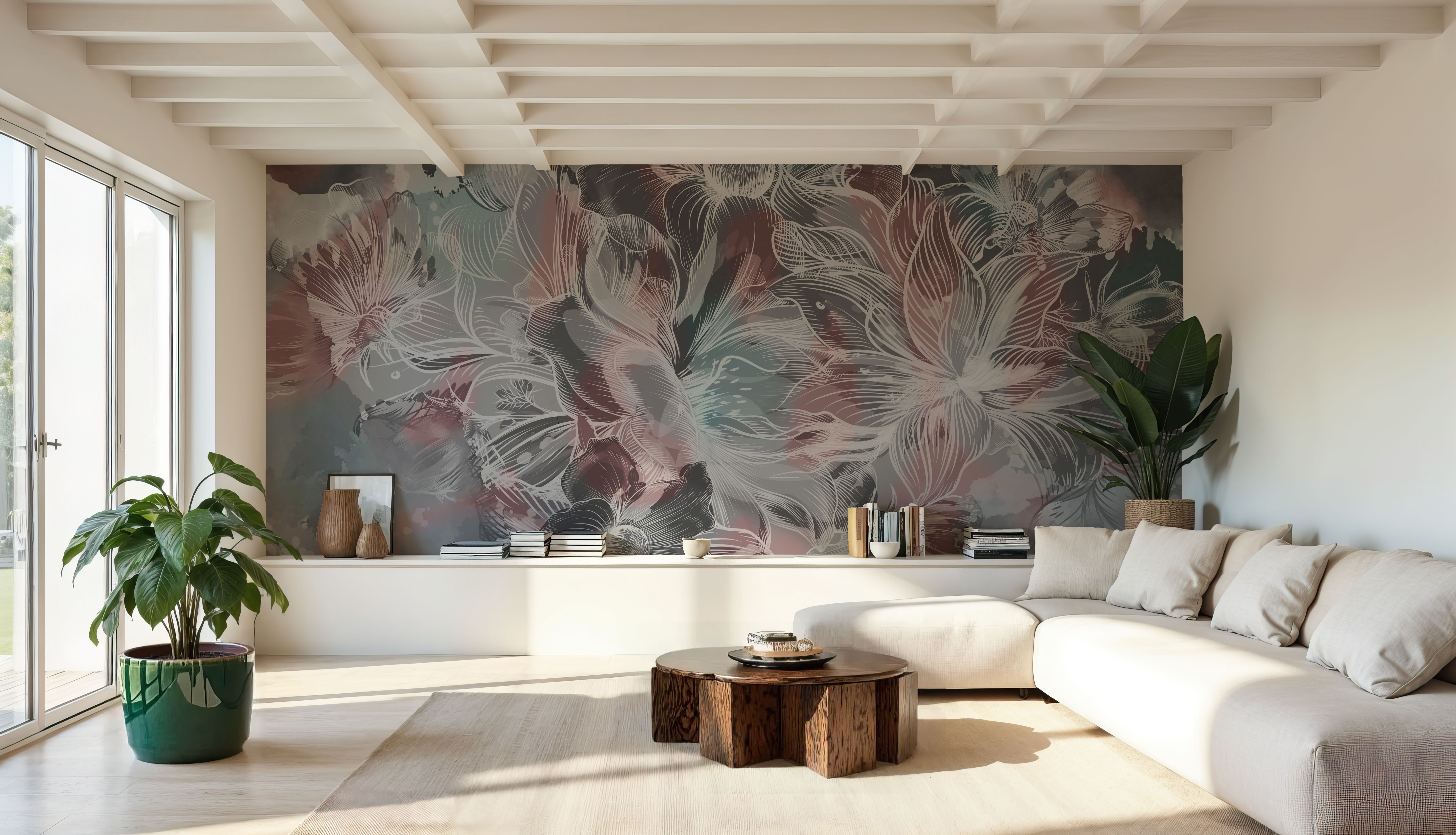 Seeing Through Leaves Red, Wallpaper