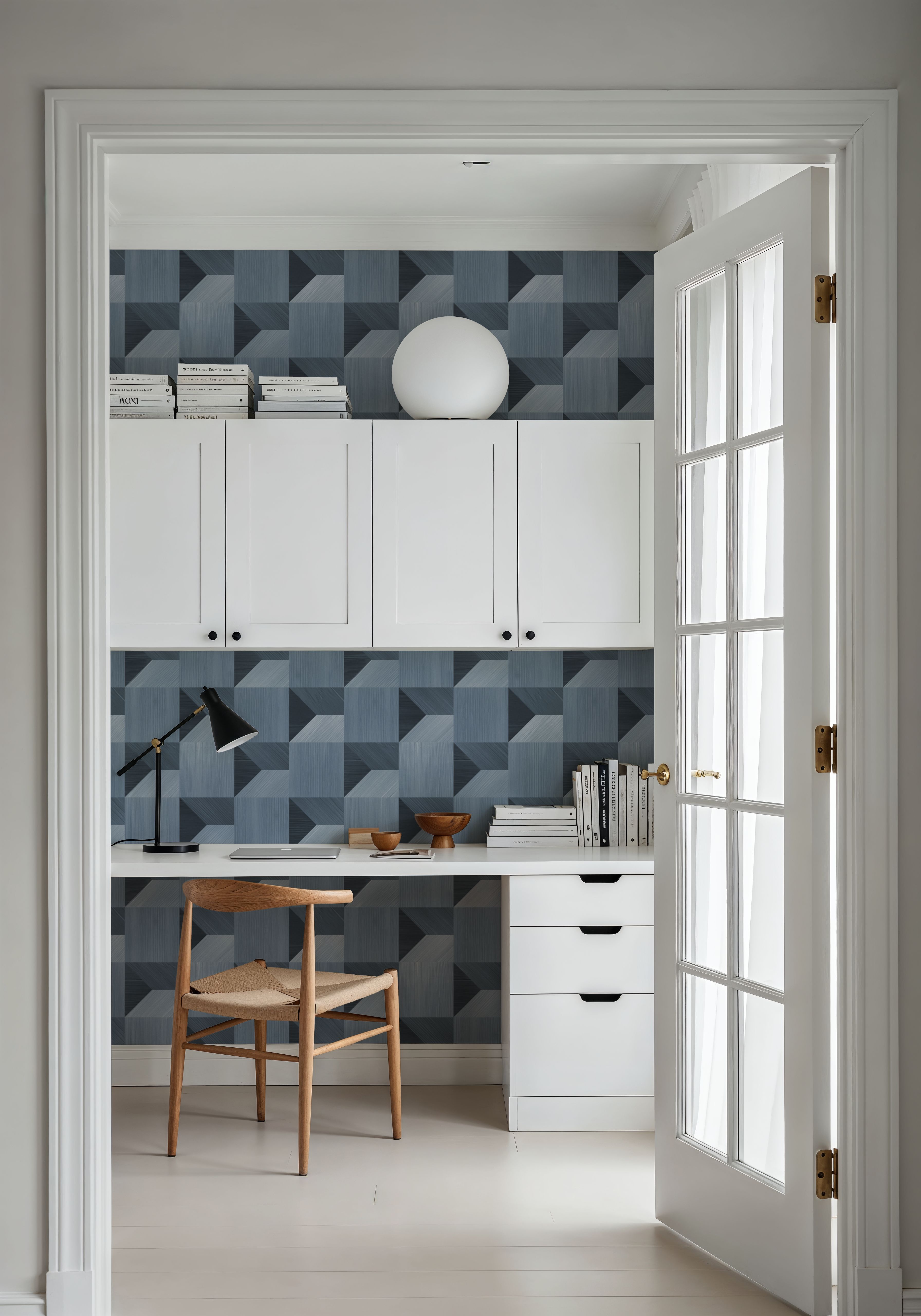 Illusion Box Marquetry, Blue