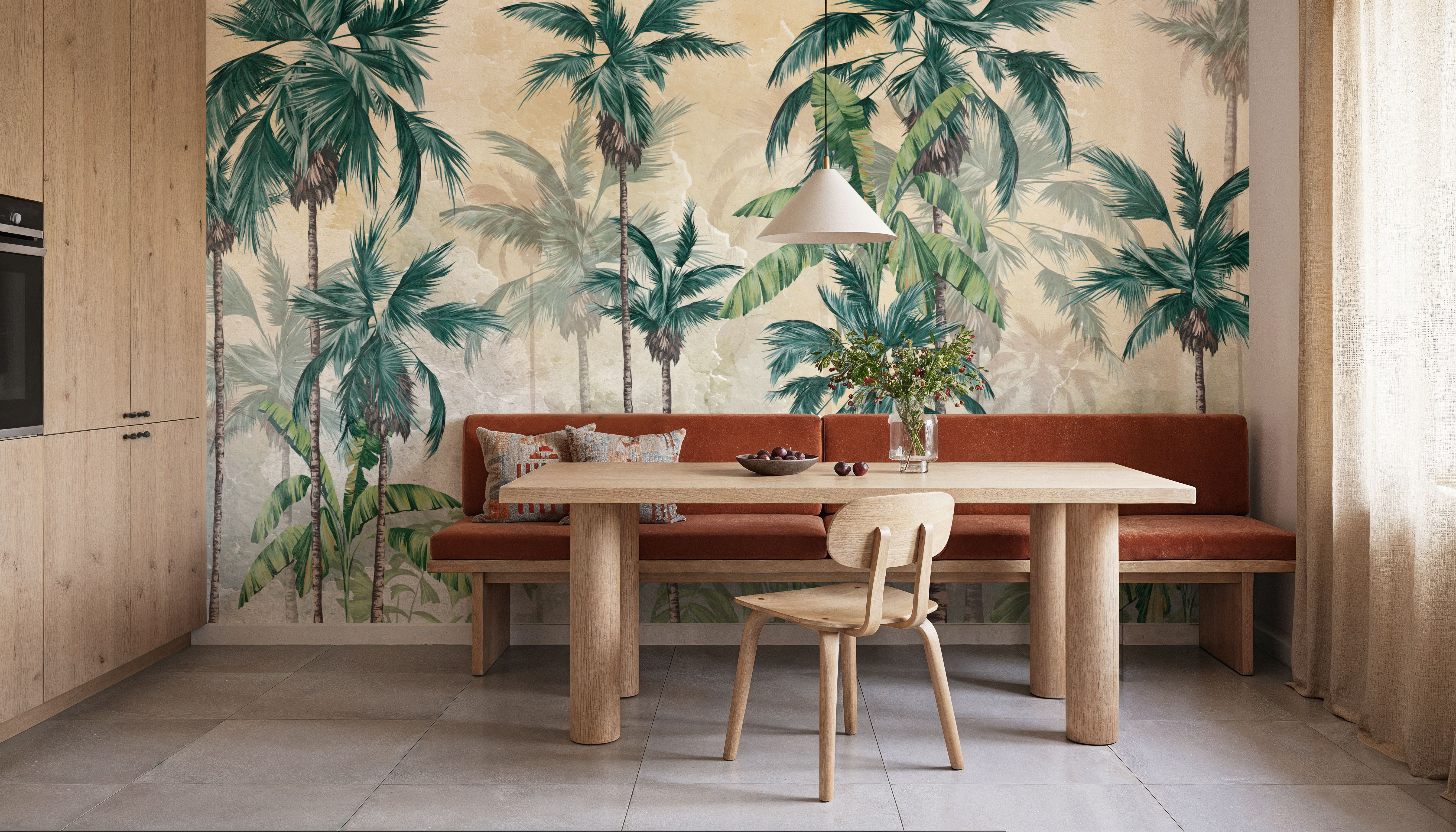 Textured Palm Paradise, Wallpaper
