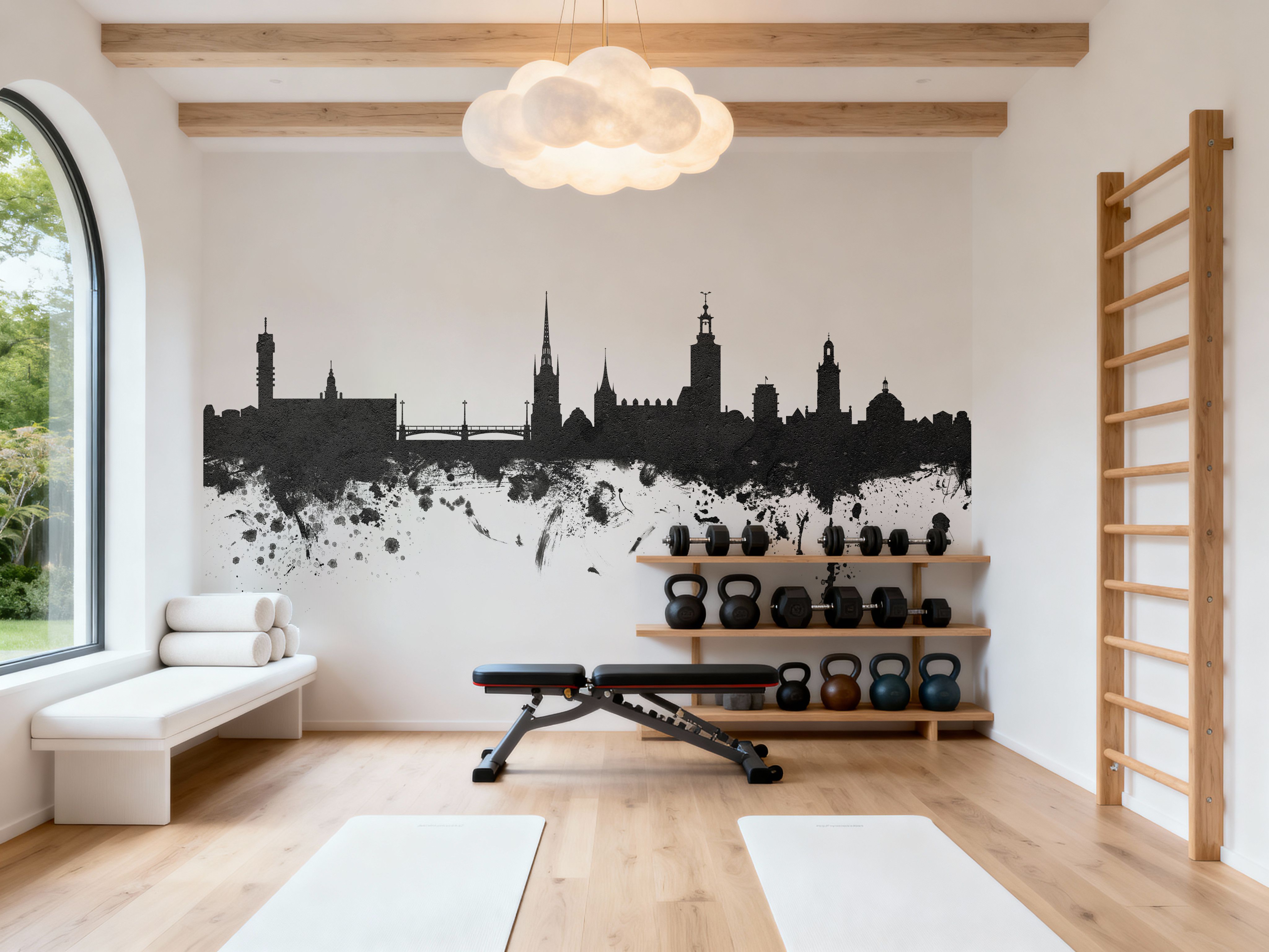 Stockholm Skyline Black & White