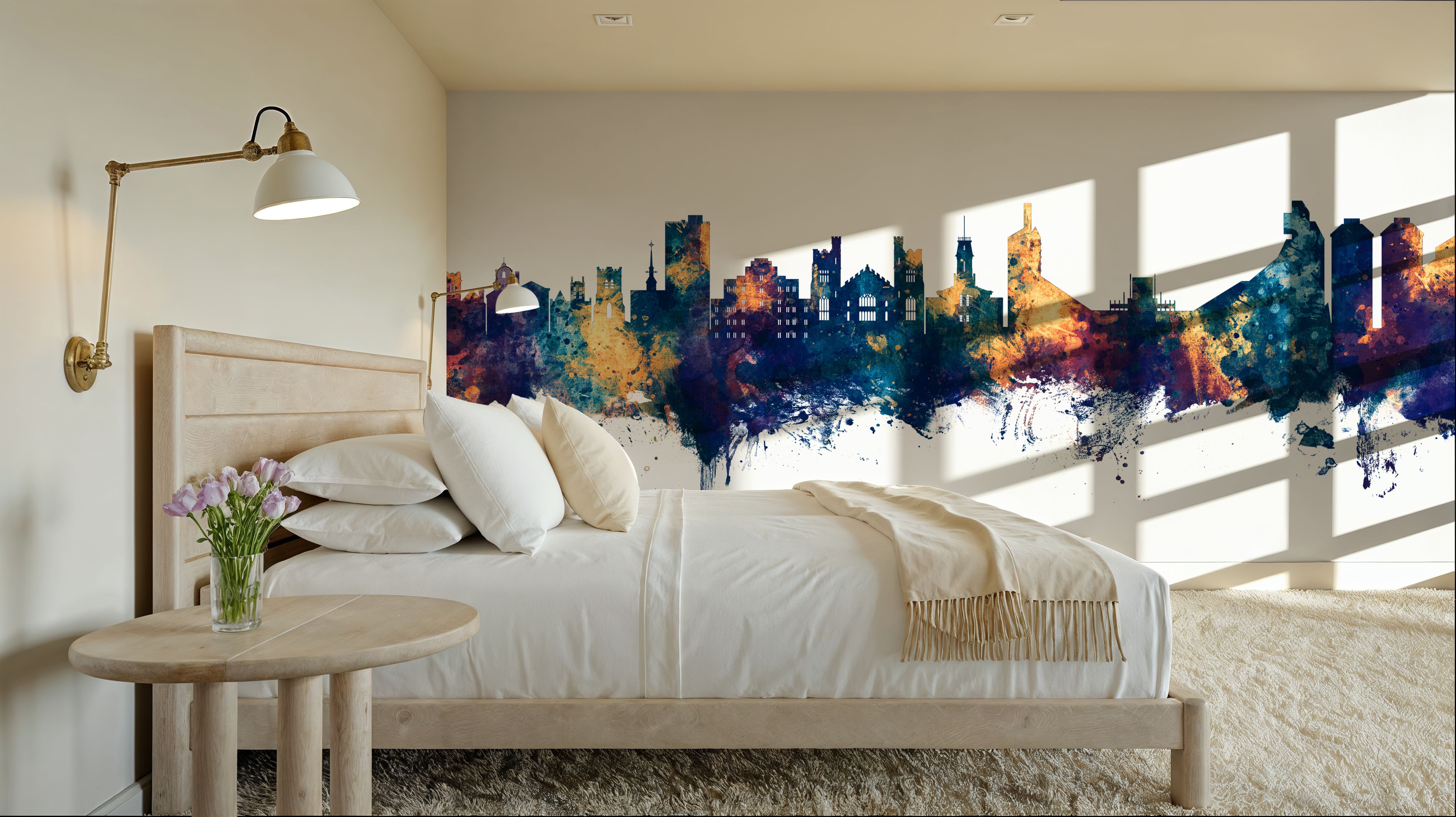 Boulder Colorado Skyline Blue & Bronze