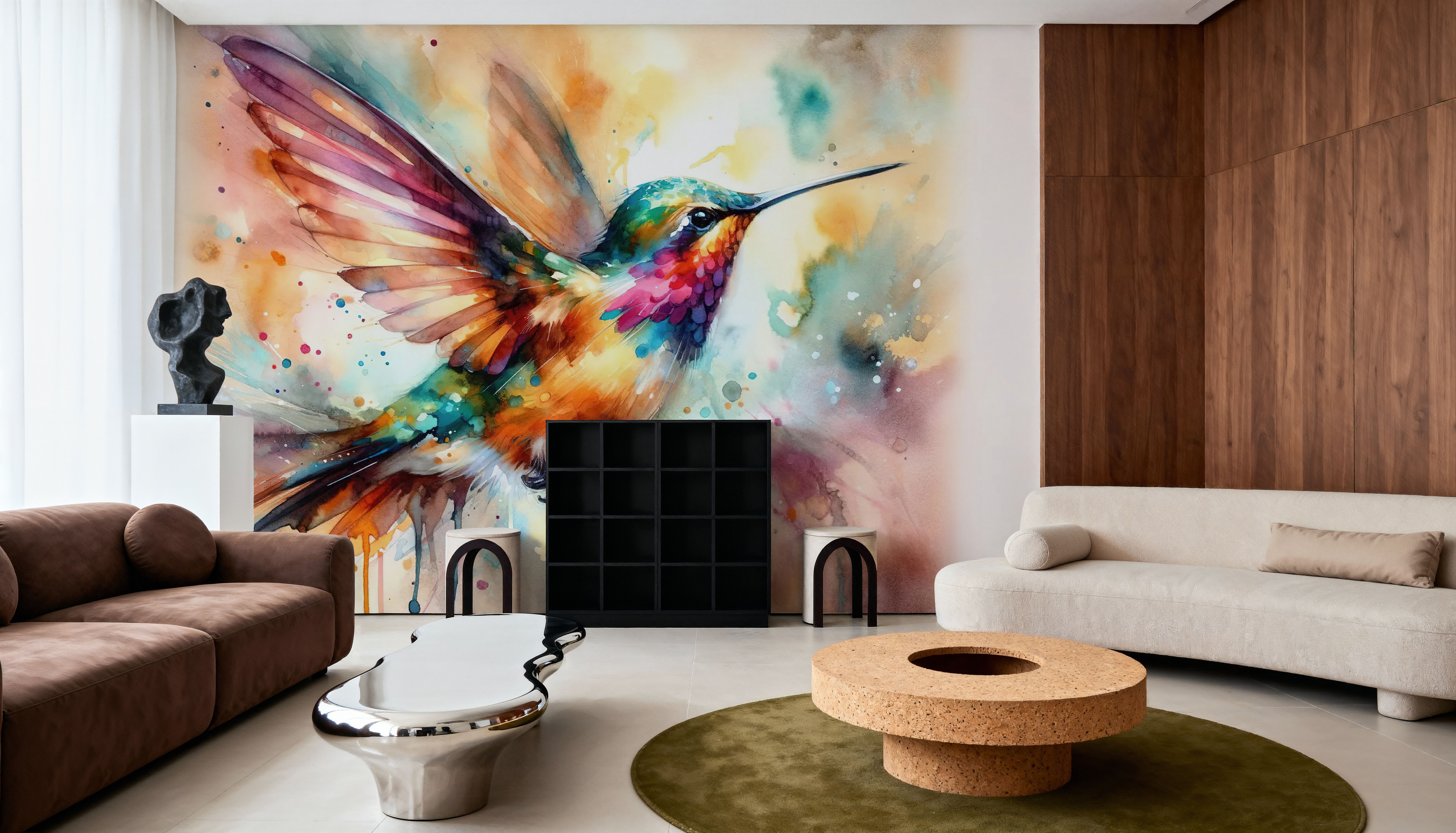 Iridescent Hummingbird Mid Flight
