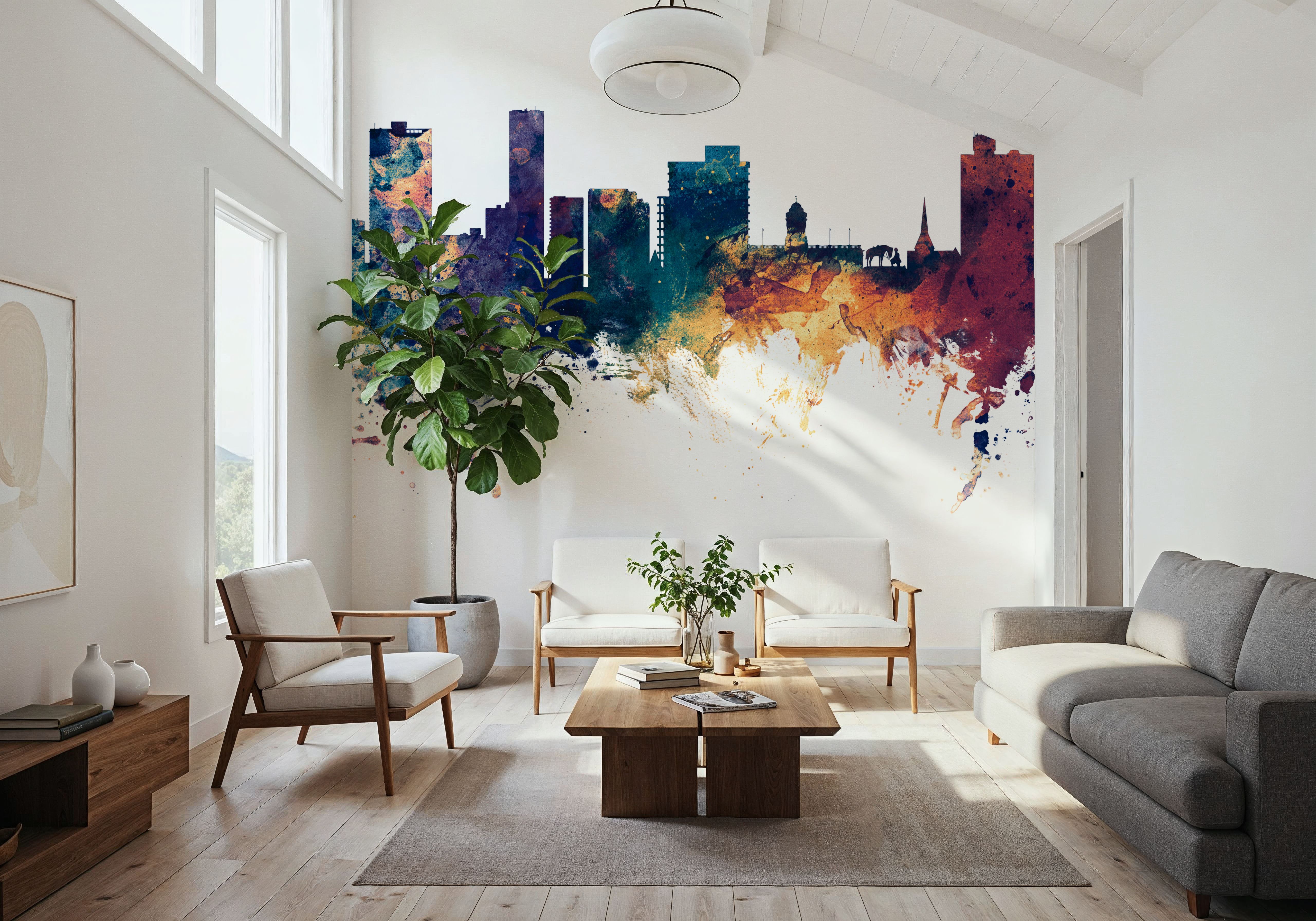 Port Elizabeth South Africa Skyline Blue & Bronze