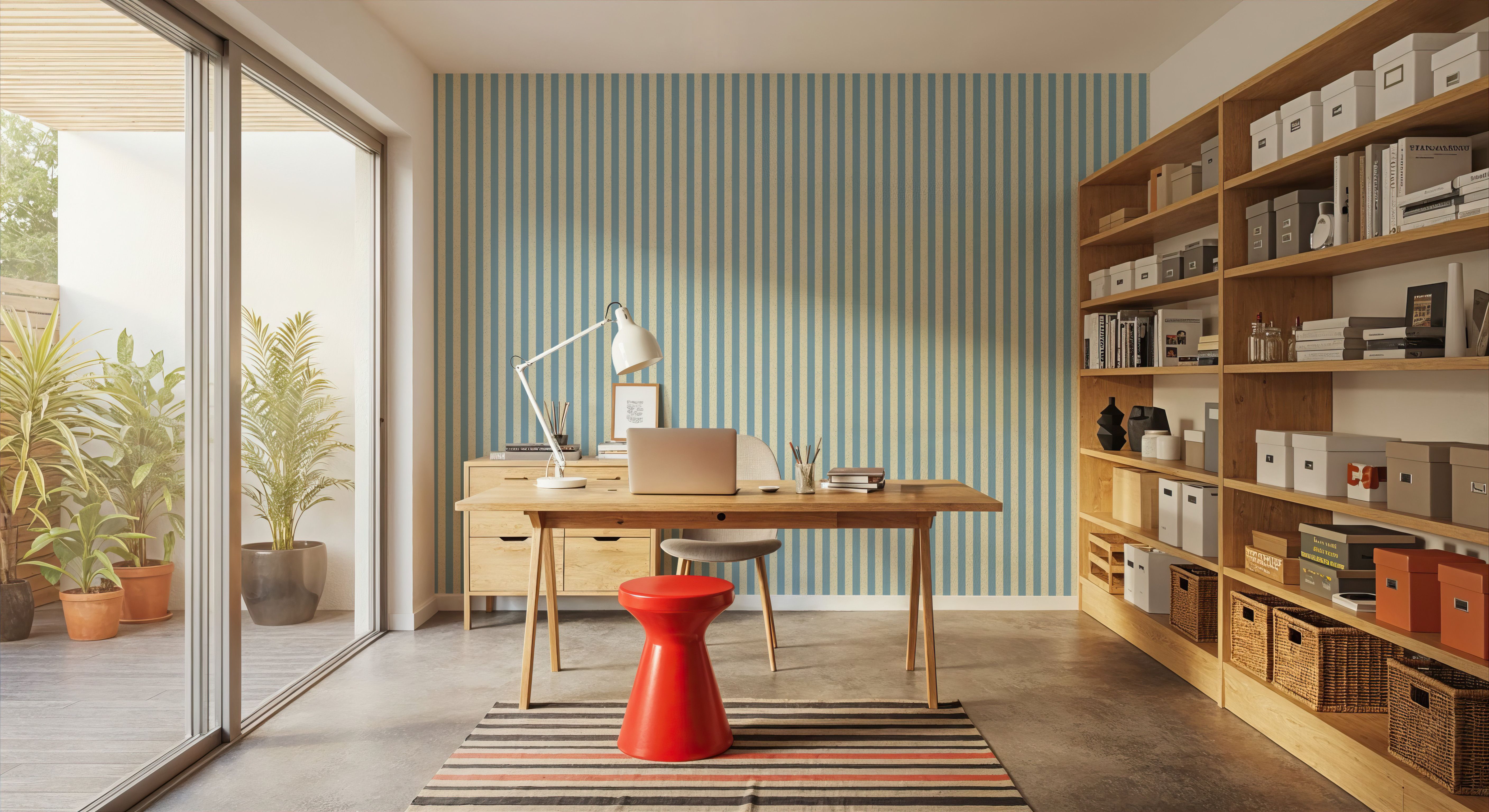 Ticking Awning Stripes, Baby Blue