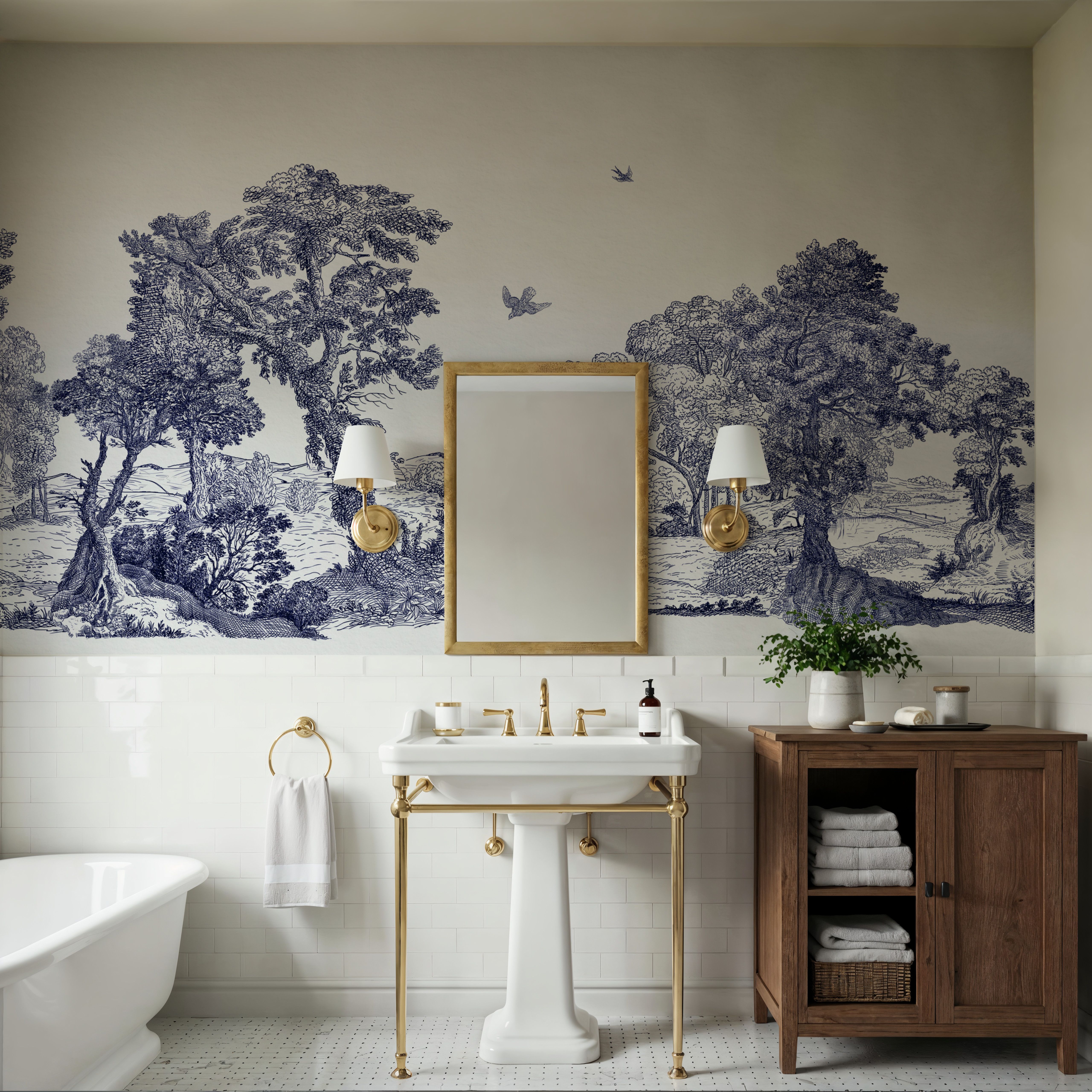 French Landscape, Indigo