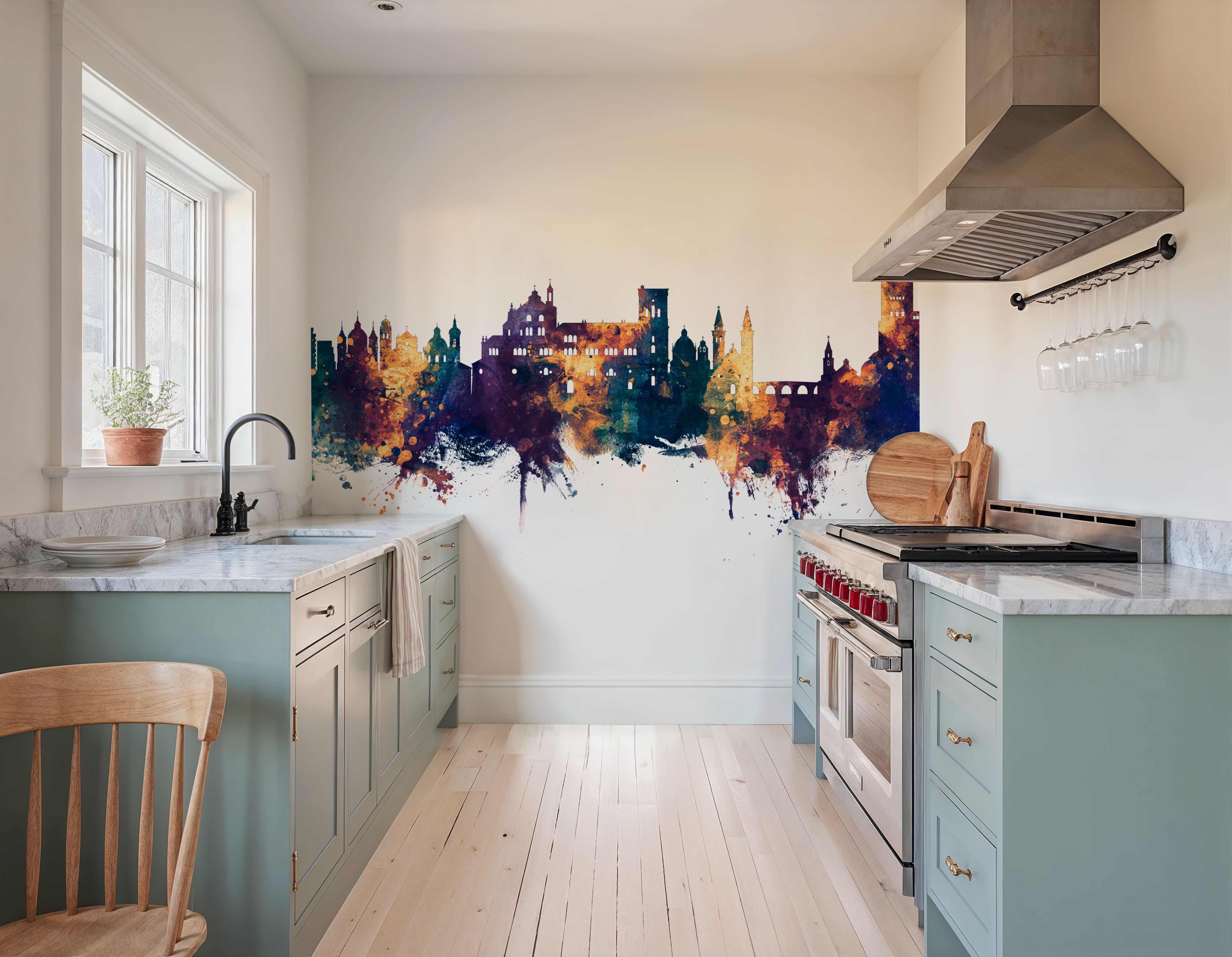 Granada Spain Skyline Blue & Bronze