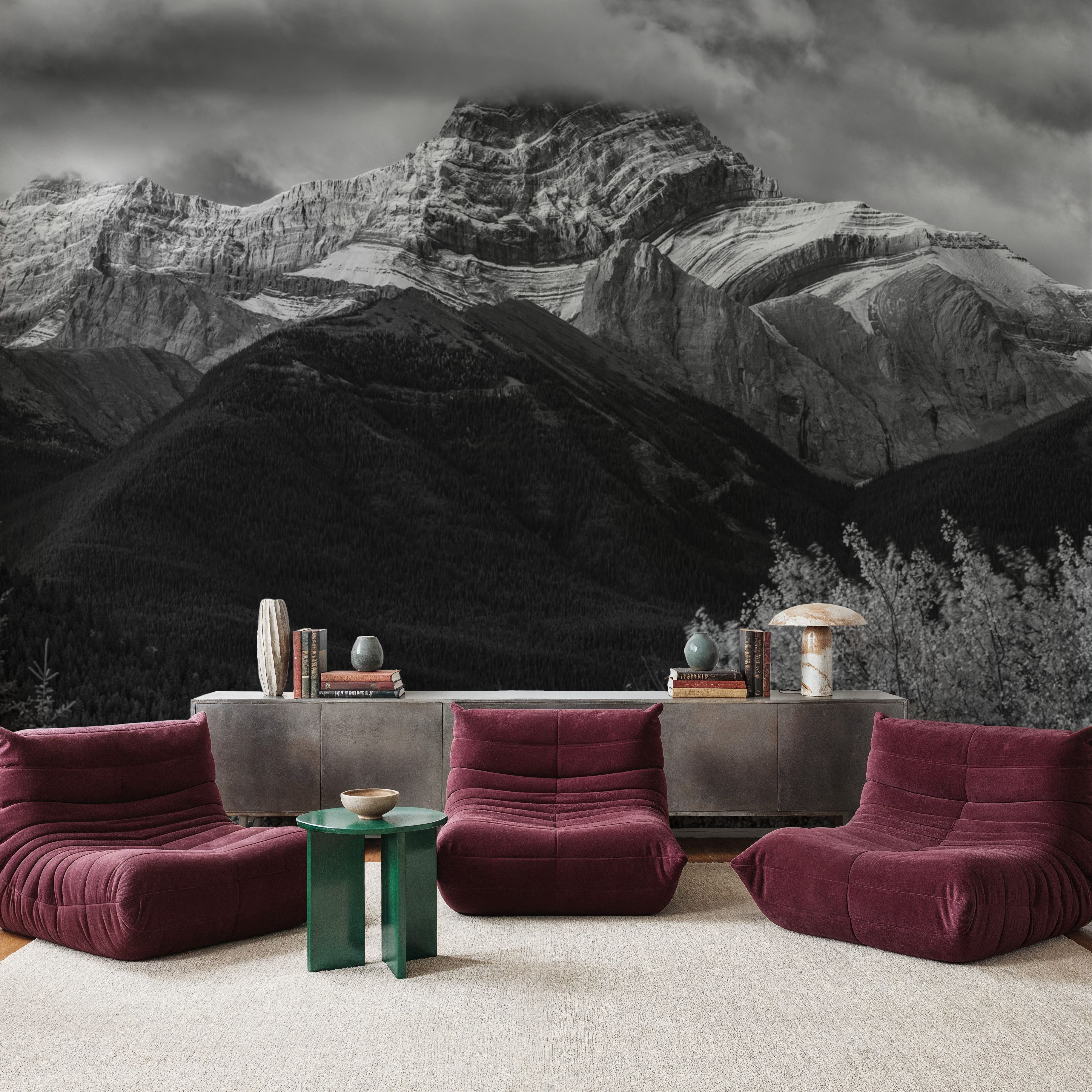 Mount Lougheed BW, Wallpaper