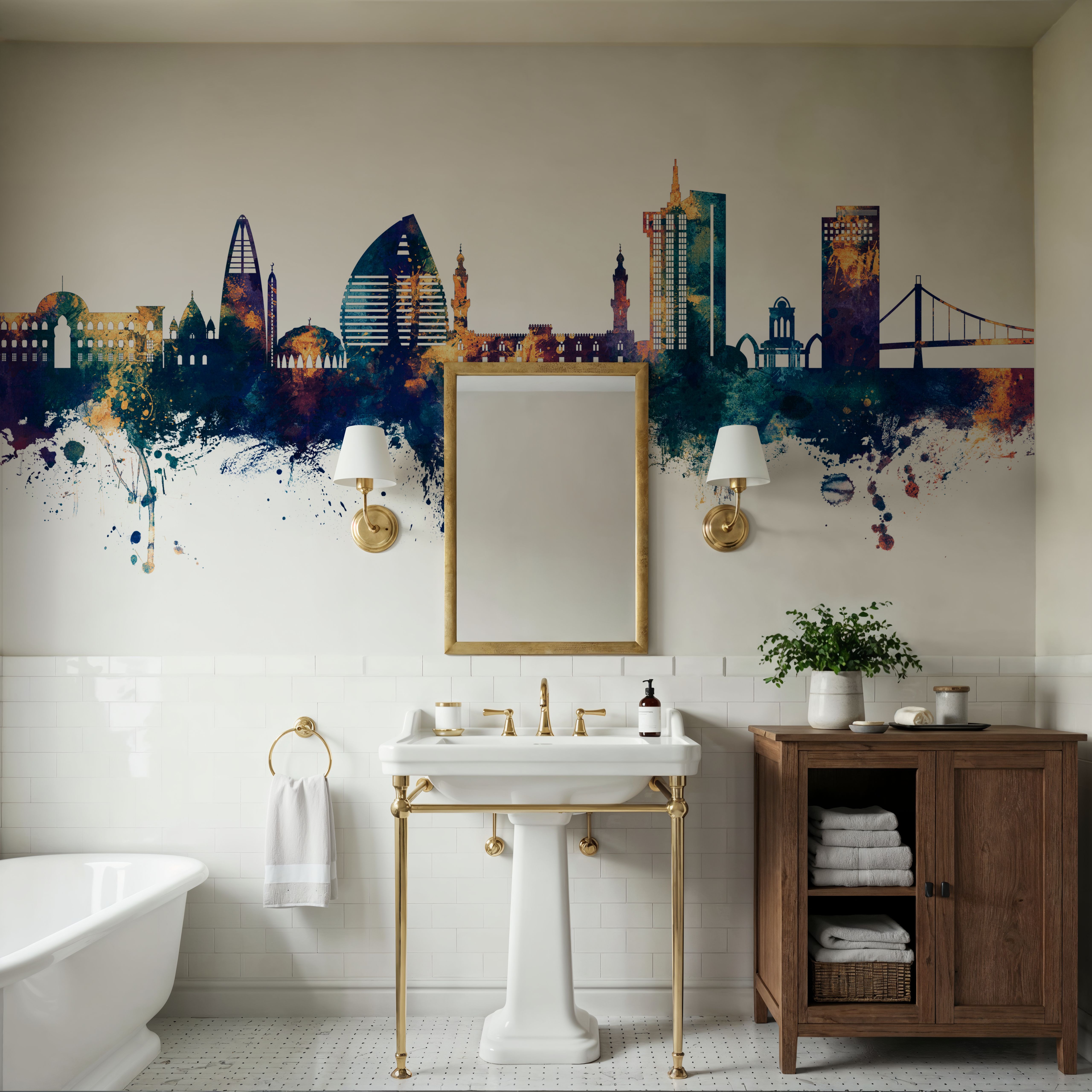 Khartoum Sudan Skyline Blue & Bronze