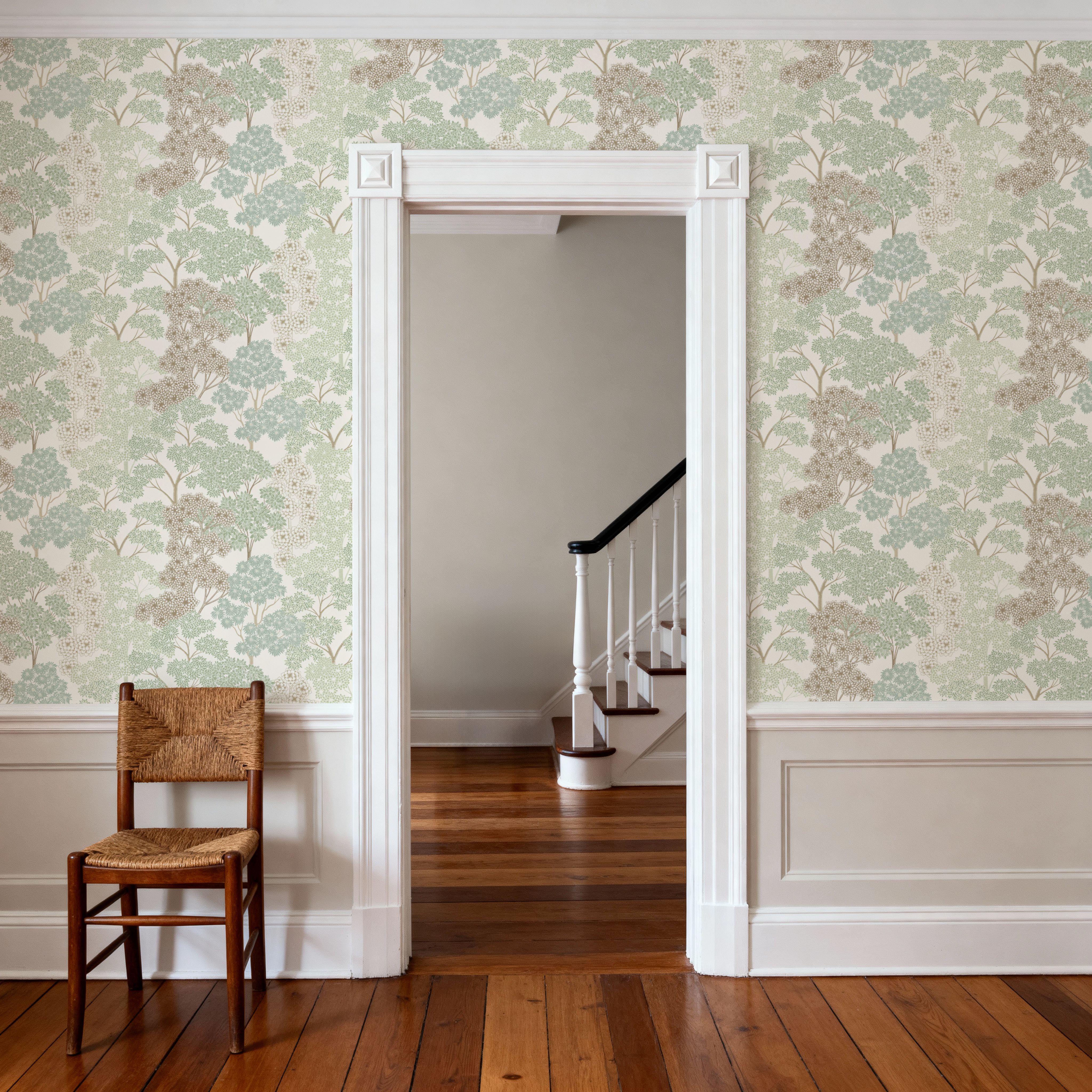 Overleaf Woodland Pattern, Light Green