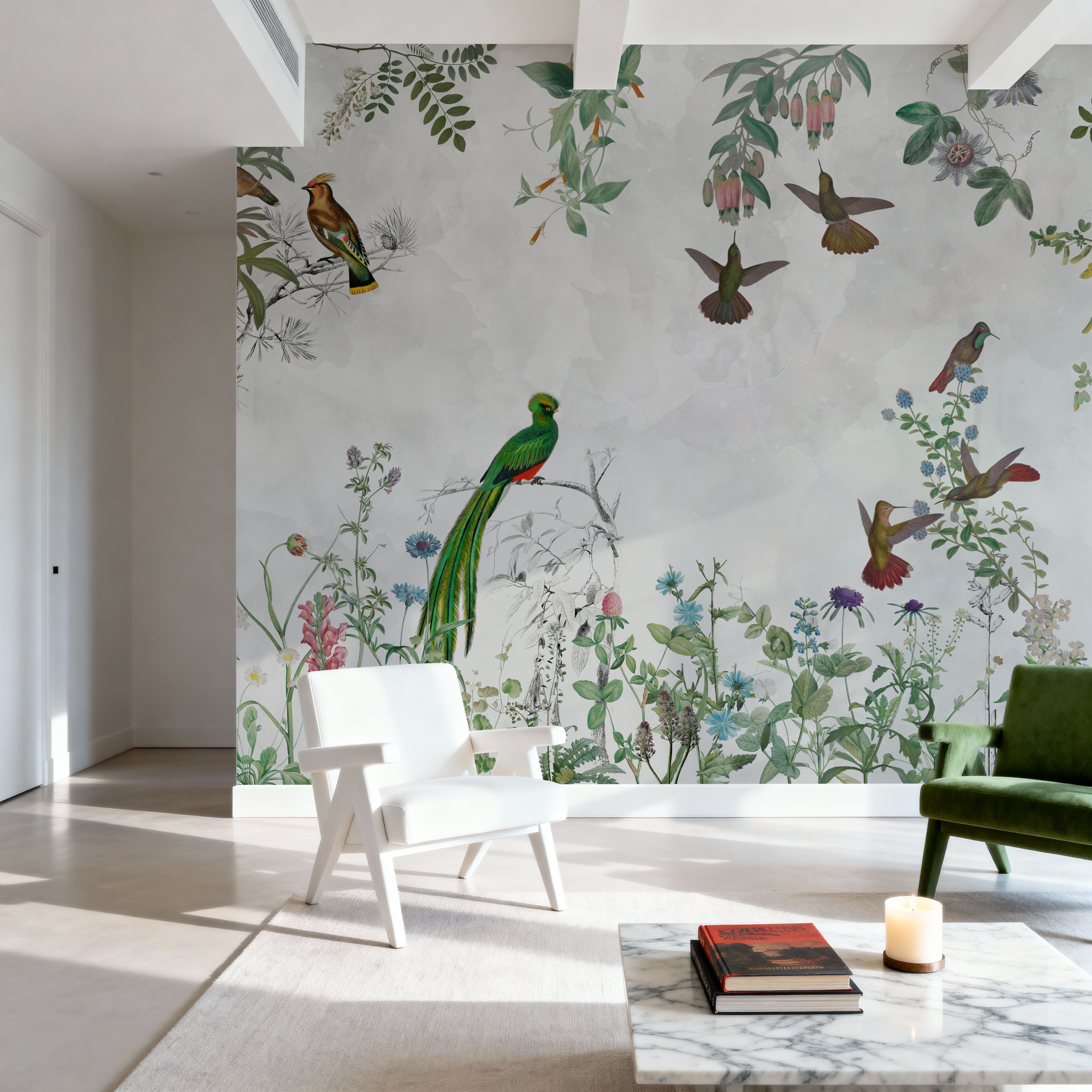 Fields of Birds and Flowers