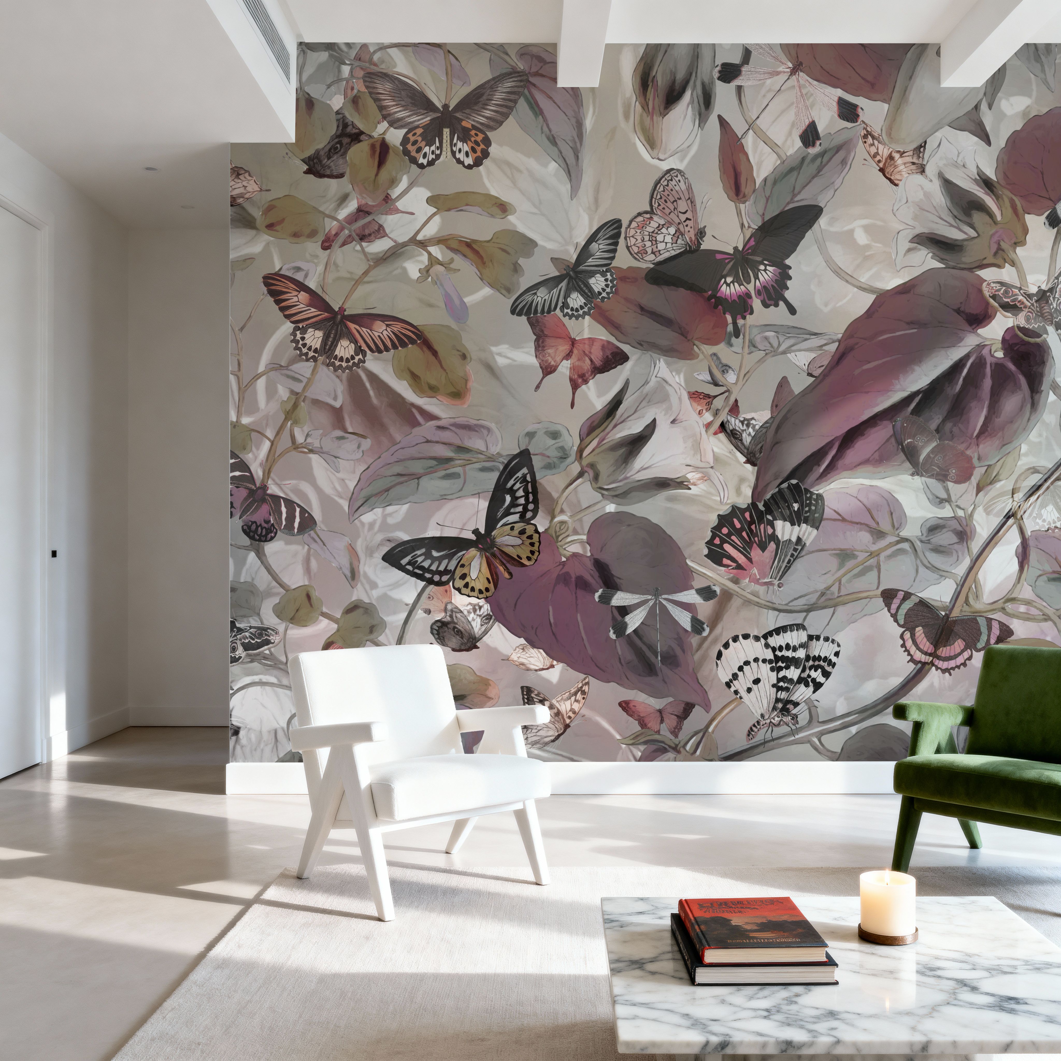 Butterfly Paradise Gray