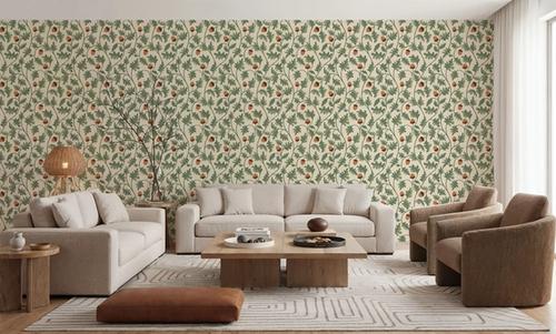 Oak & Acorns, White
