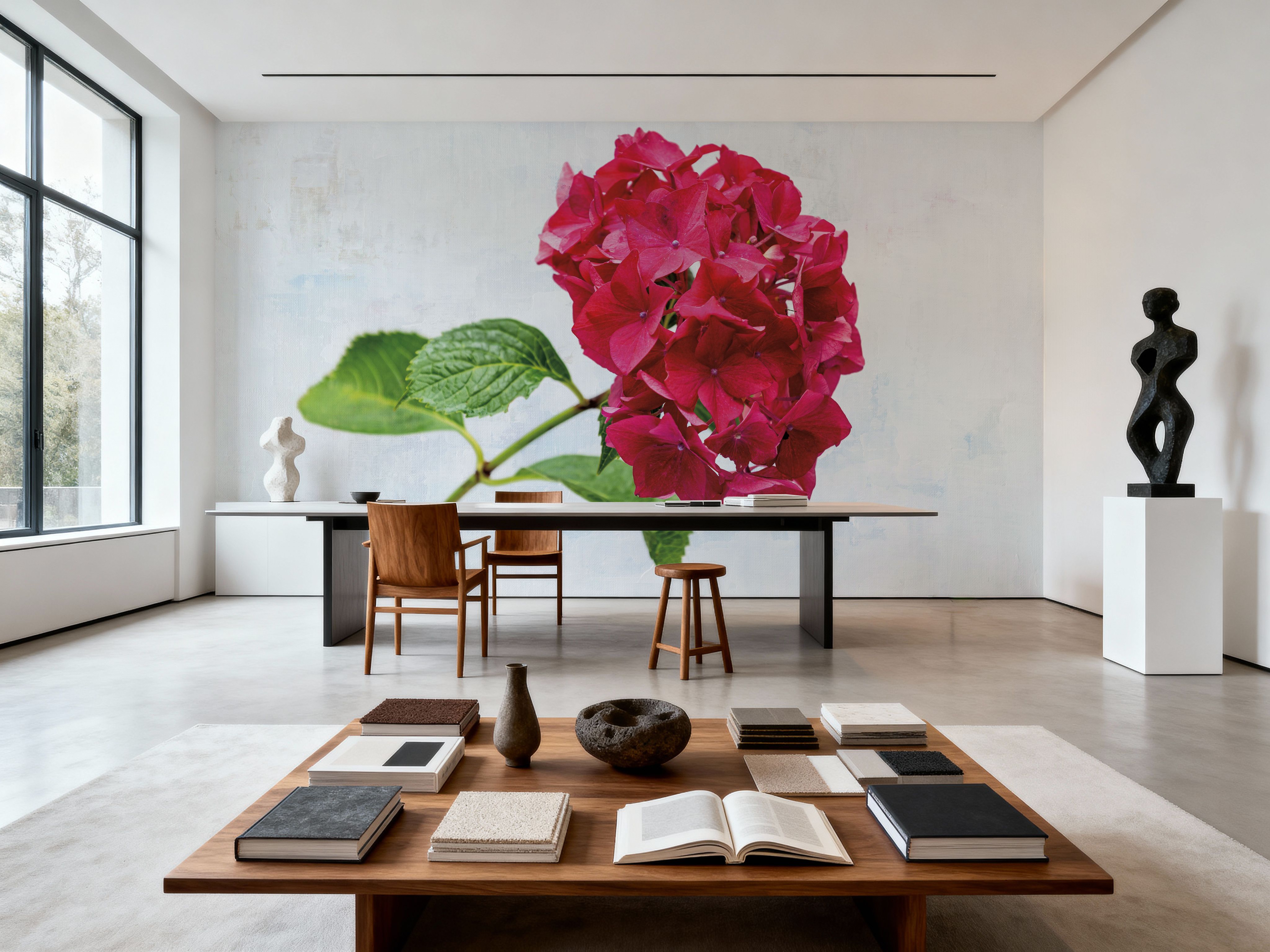 Bright Red Hydrangea