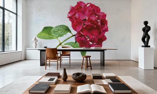 Bright Red Hydrangea