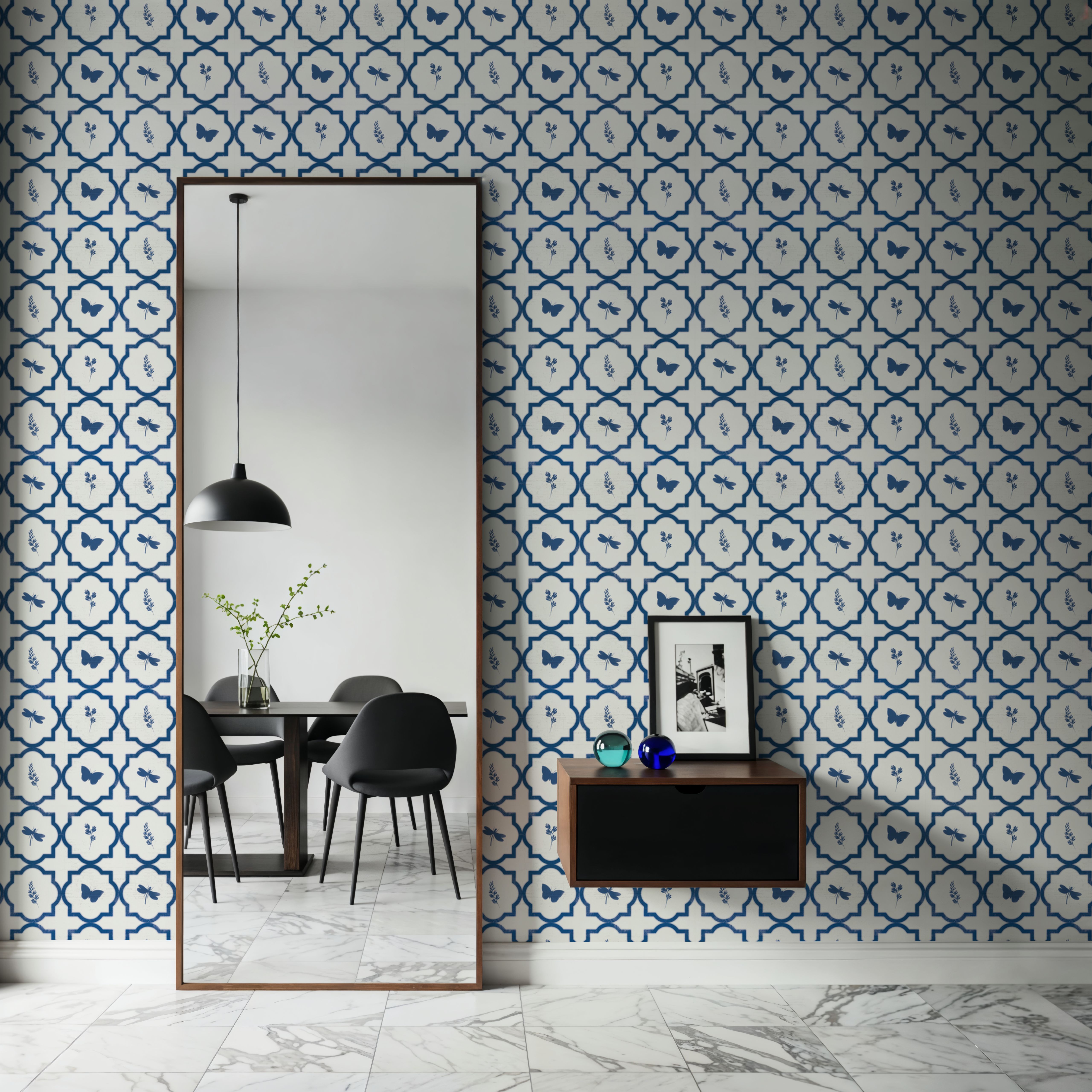 Blue Fields Dark, Wallpaper